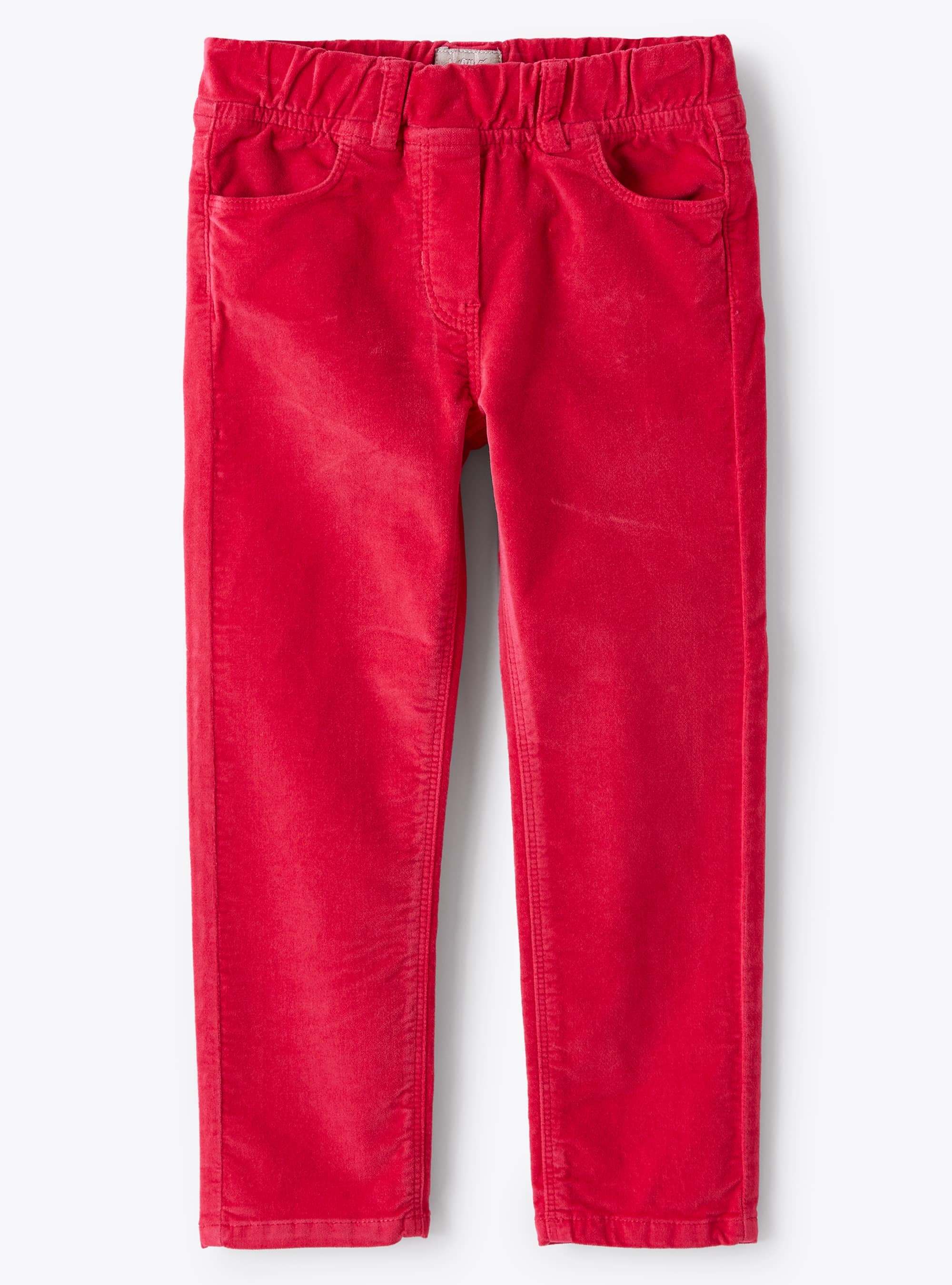 Skinny fuchsia velvet trousers - Trousers - Il Gufo