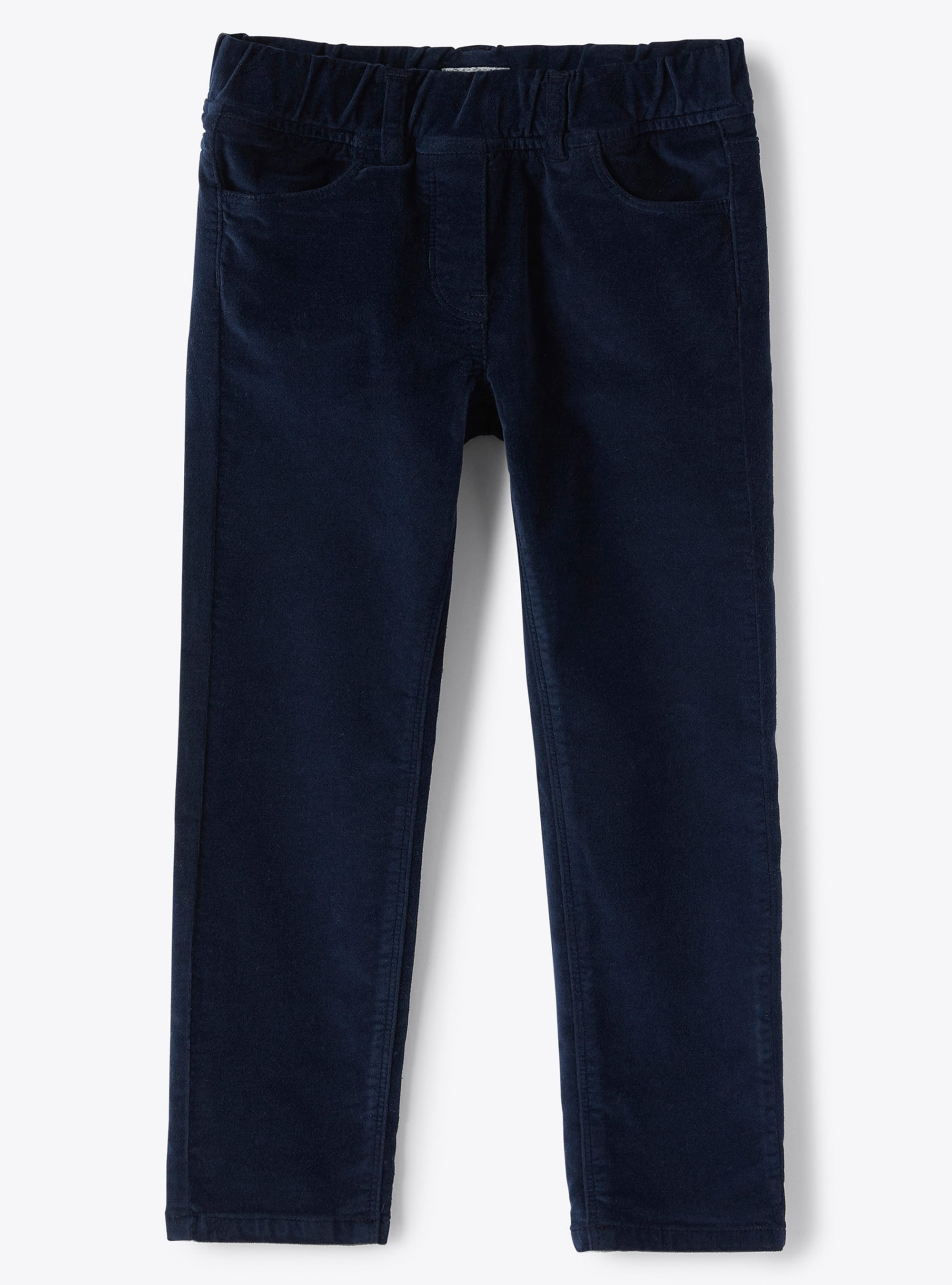 Skinny navy velvet trousers - Blue | Il Gufo