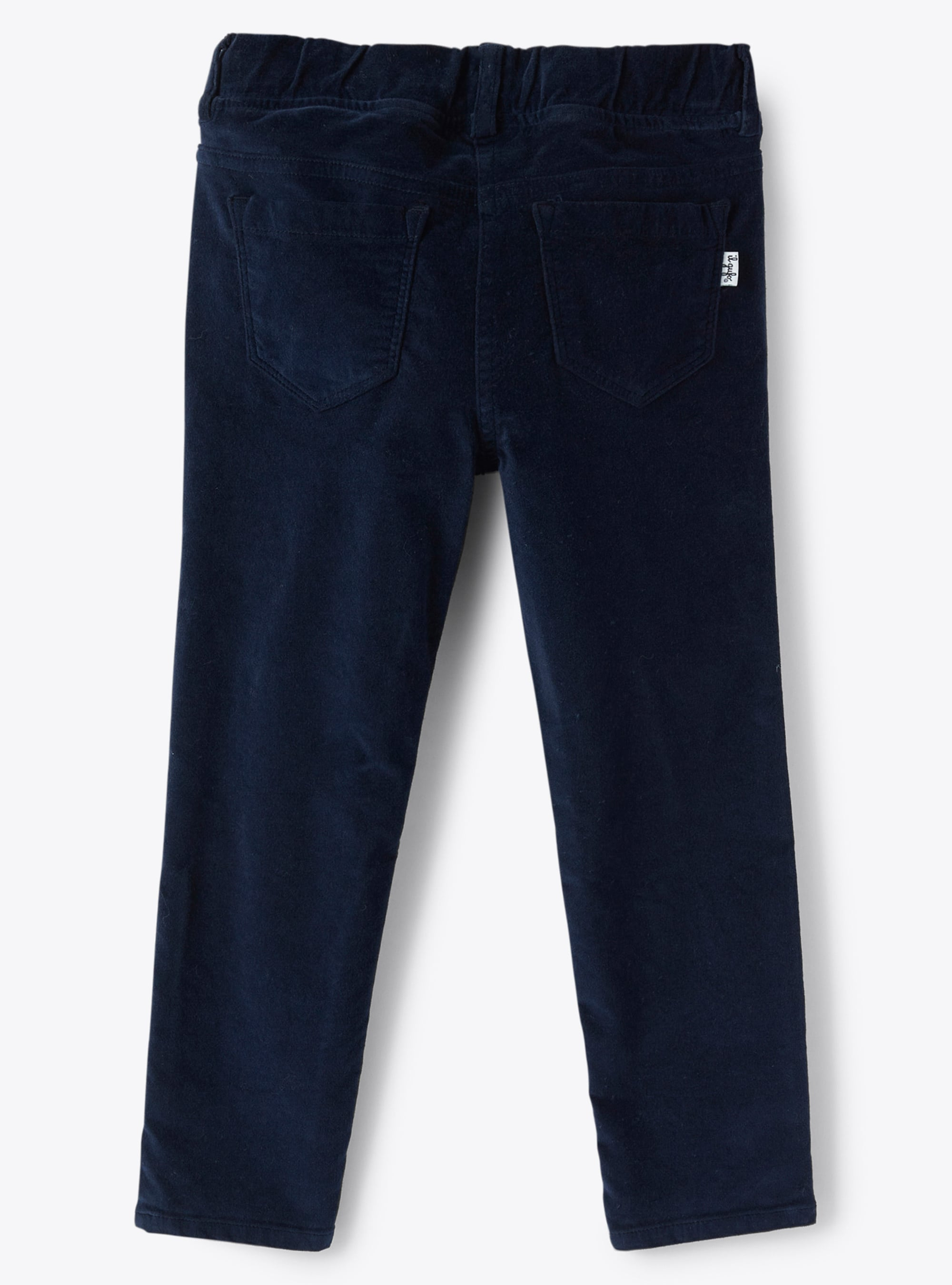 Skinny navy velvet trousers - Blue | Il Gufo