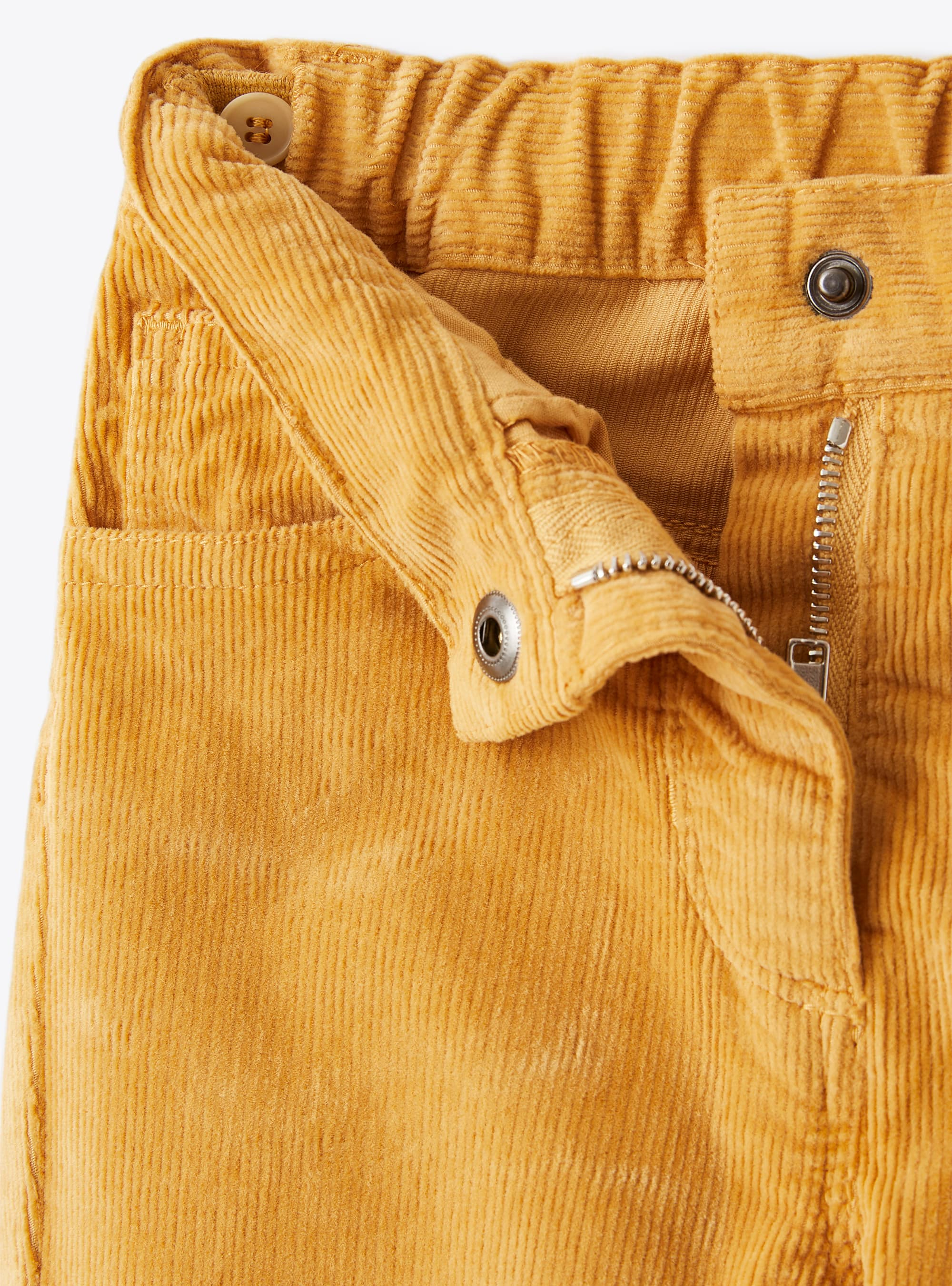 Slim fit navy corduroy trousers - Beige | Il Gufo
