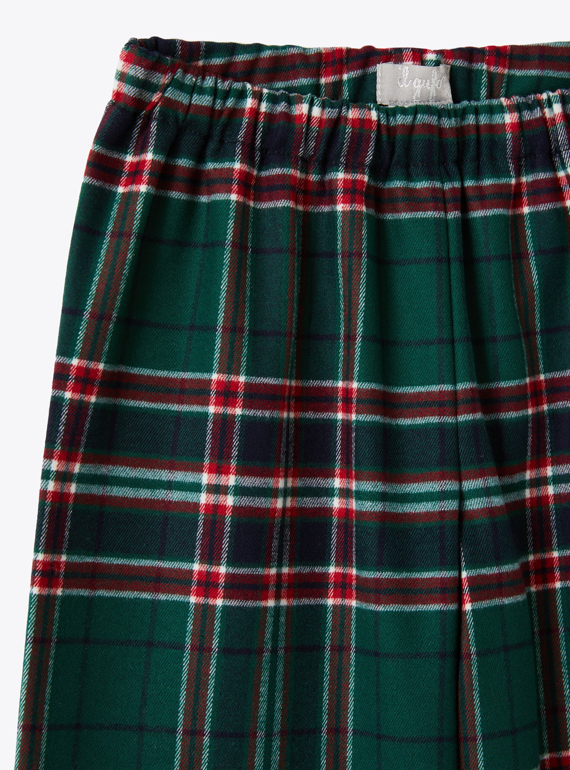 Pantalone culotte in tecnowool tartan - Verde | Il Gufo