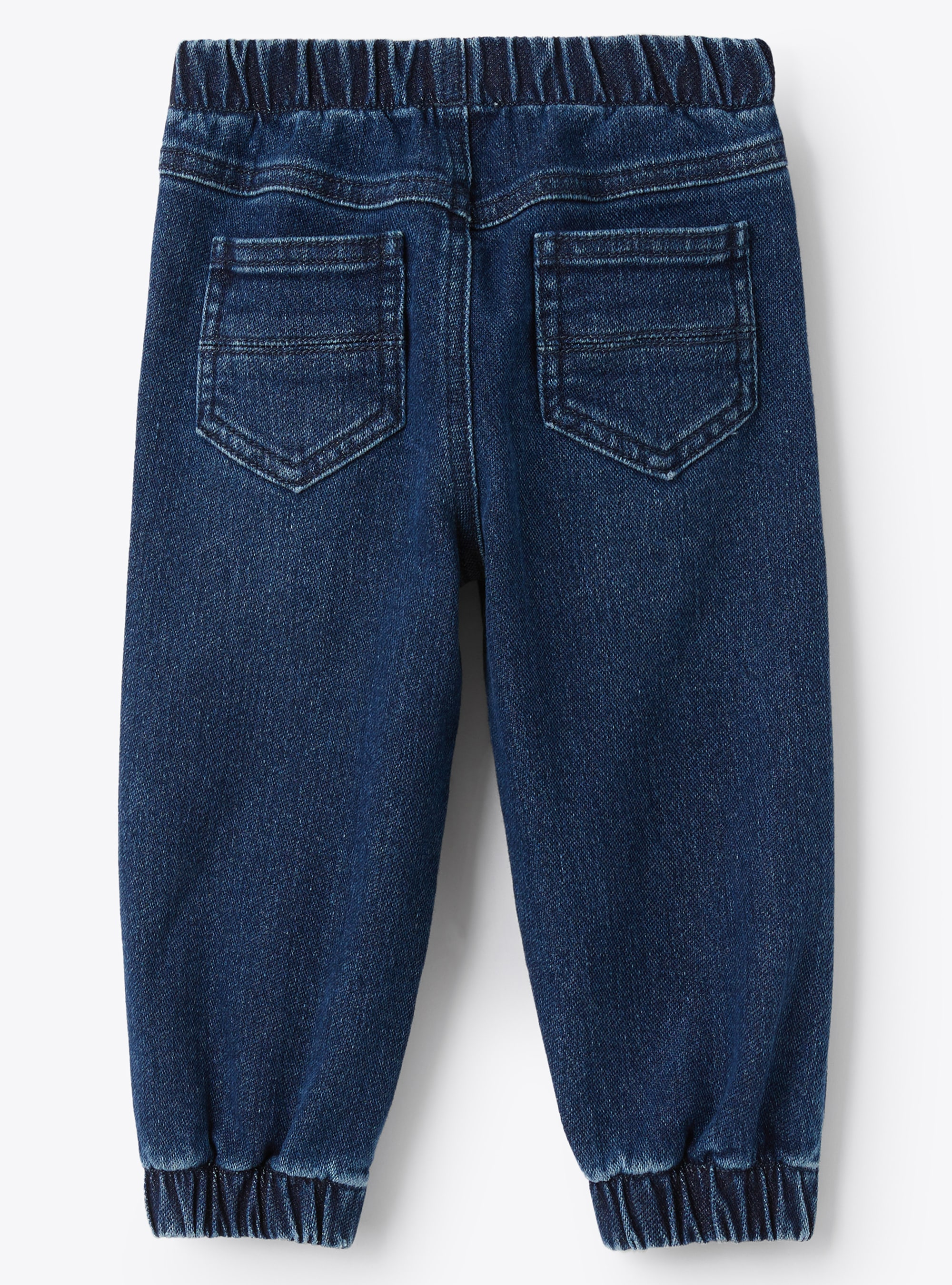 Baby boys' jeans with elasticated cuffs - Blue | Il Gufo
