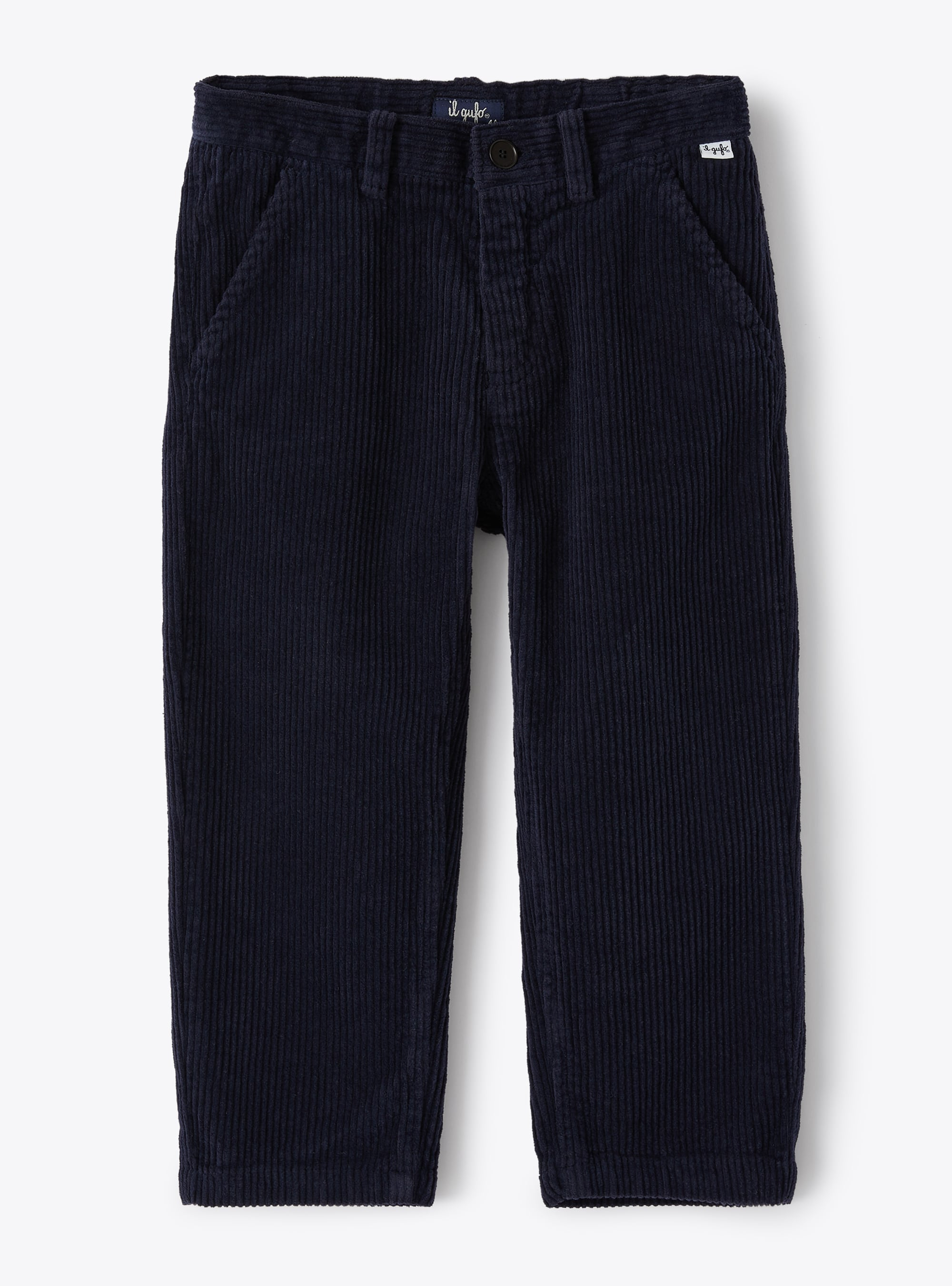 Navy corduroy trousers - Trousers - Il Gufo