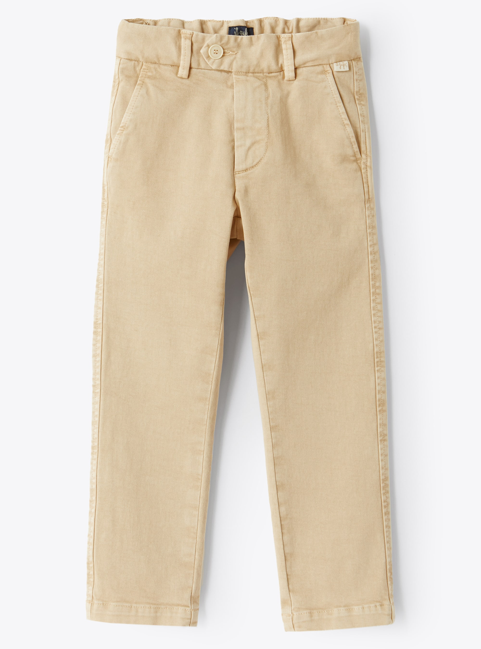 Pantalone chino in gabardine sabbia - Pantaloni - Il Gufo
