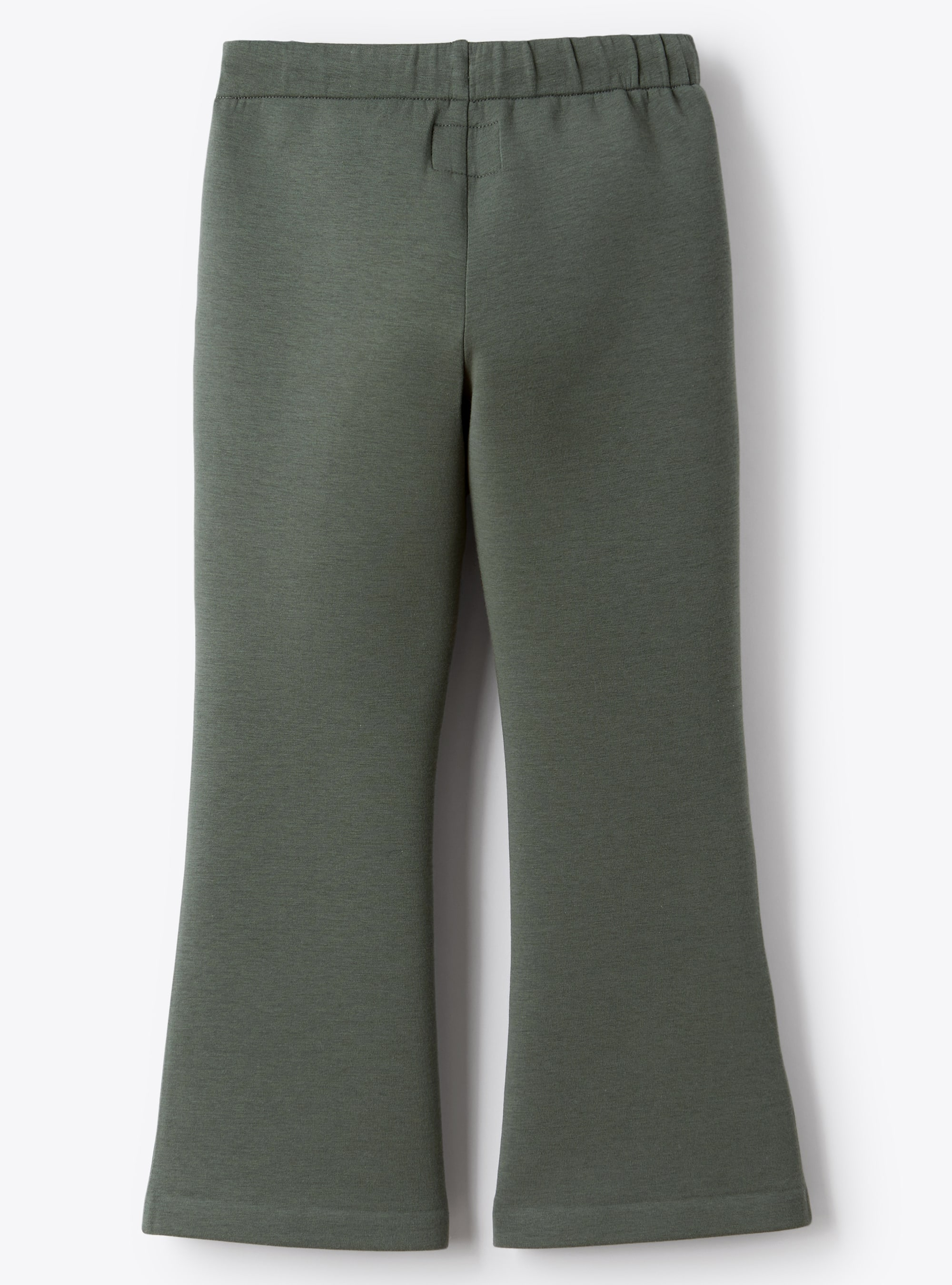 Bonded cropped flare trousers - Green | Il Gufo