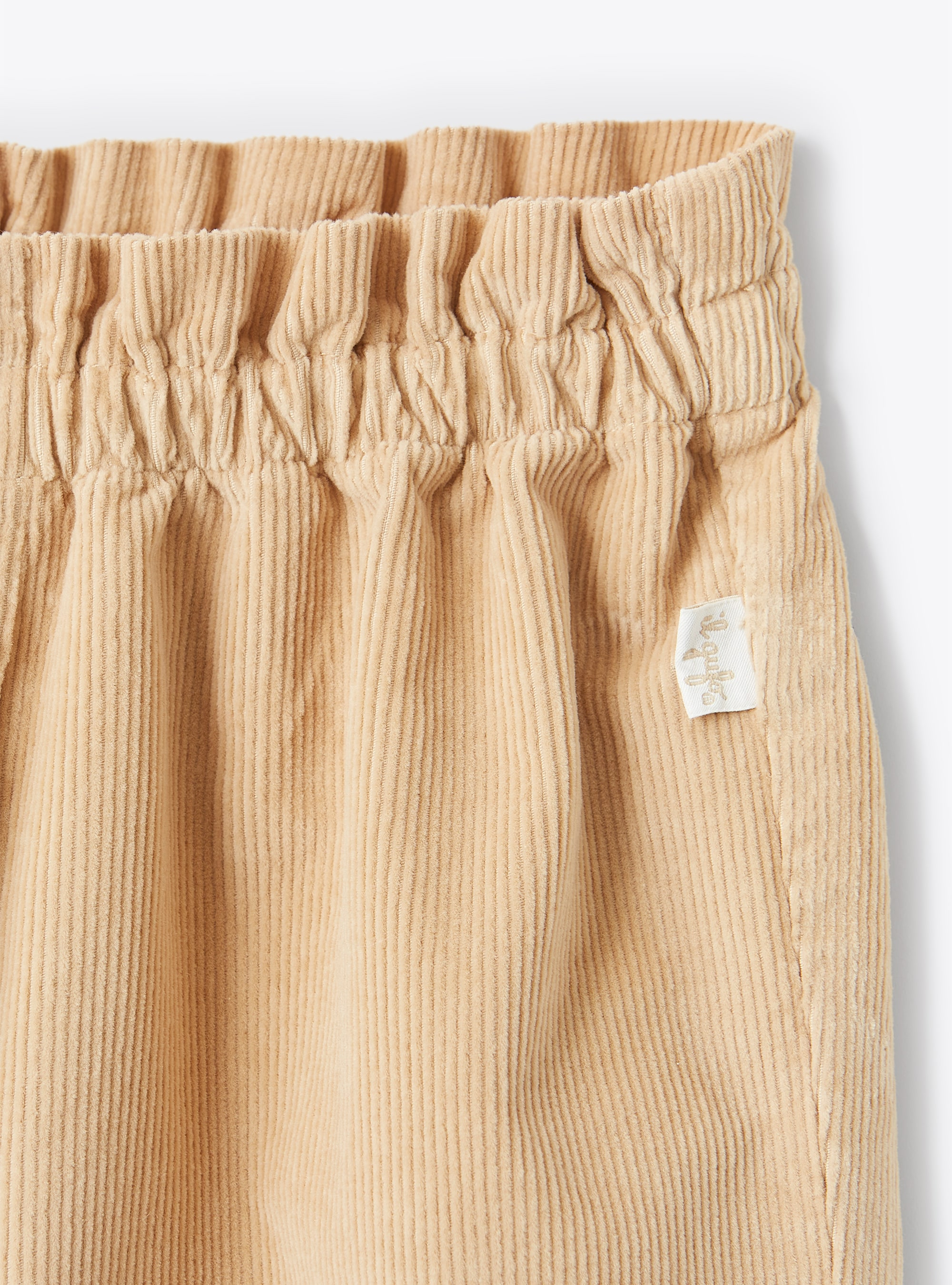 Baby girls' sand beige corduroy trousers - Beige | Il Gufo