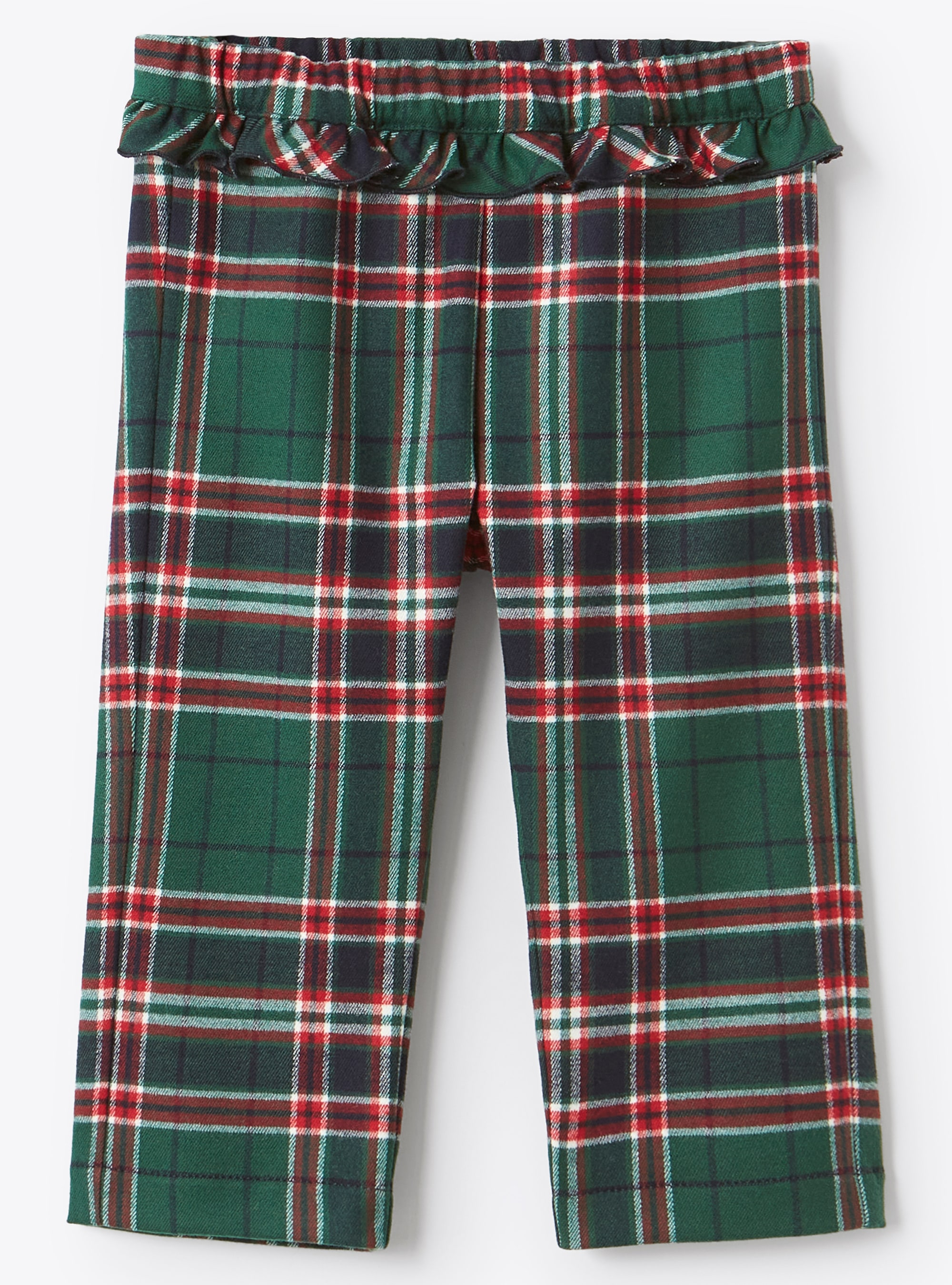 Ruffle tartan trousers - Green | Il Gufo
