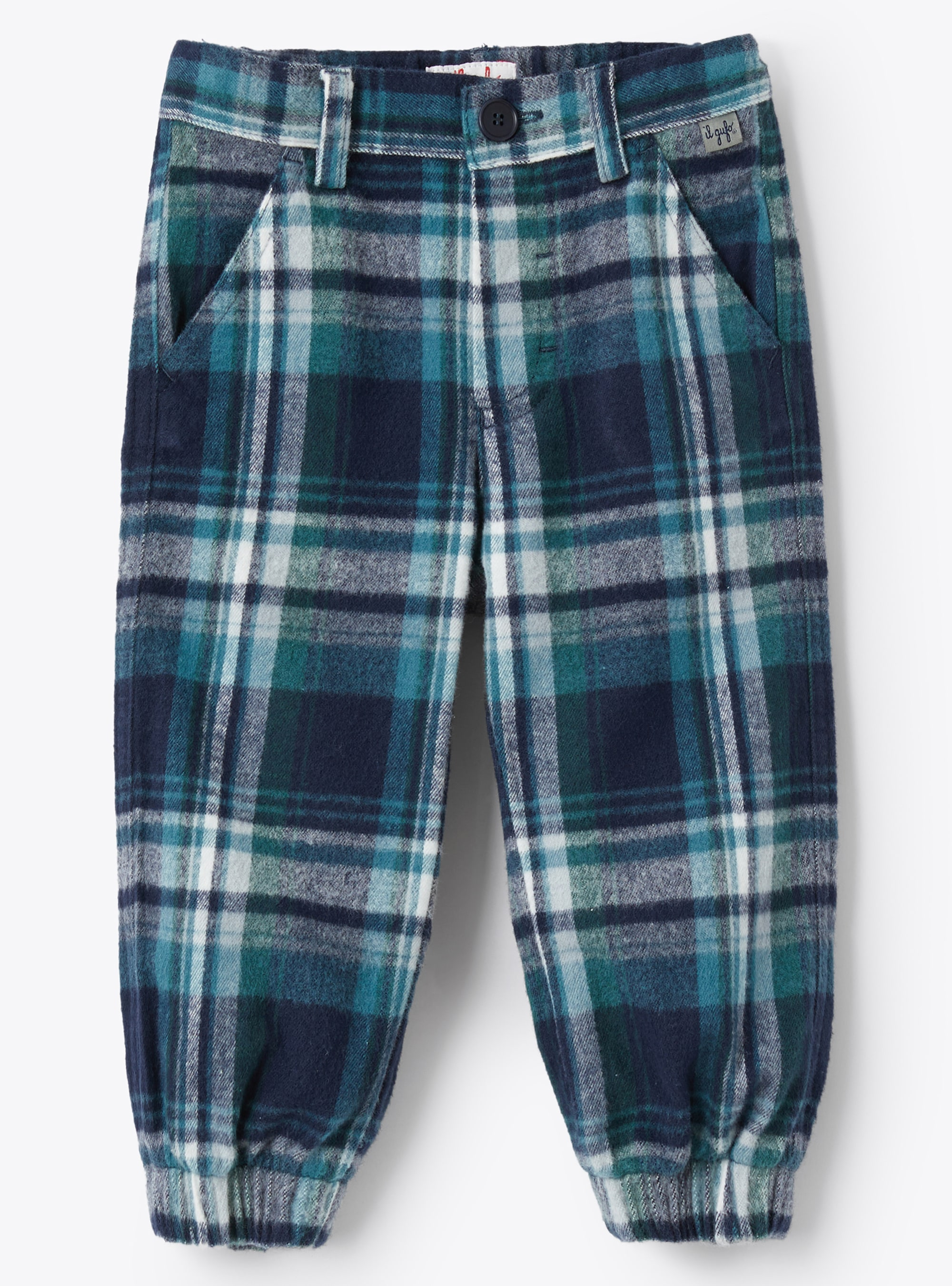 Baby boys' flannel trousers - Blue | Il Gufo