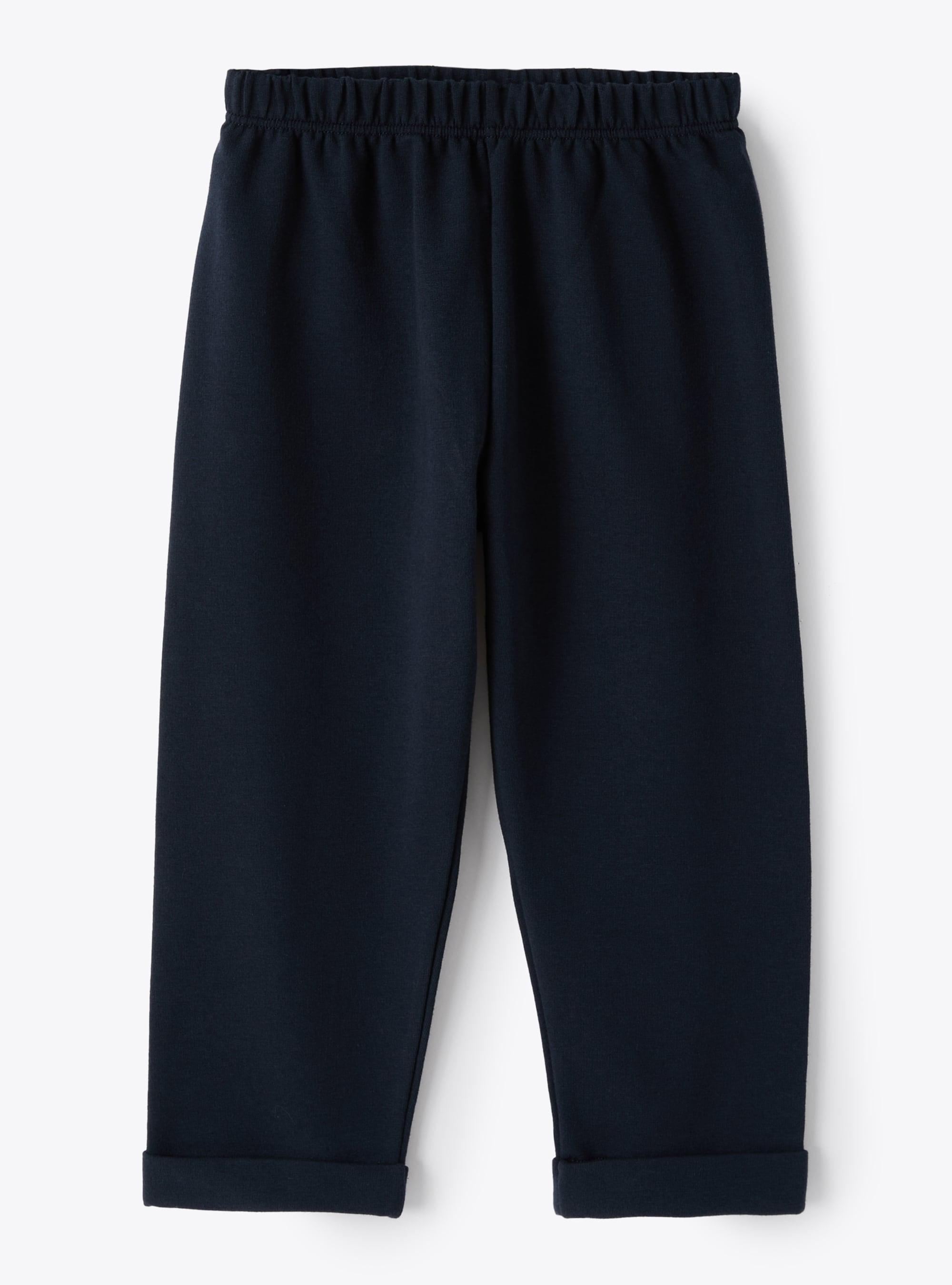 Navy blue stretch fleece trousers - Trousers - Il Gufo