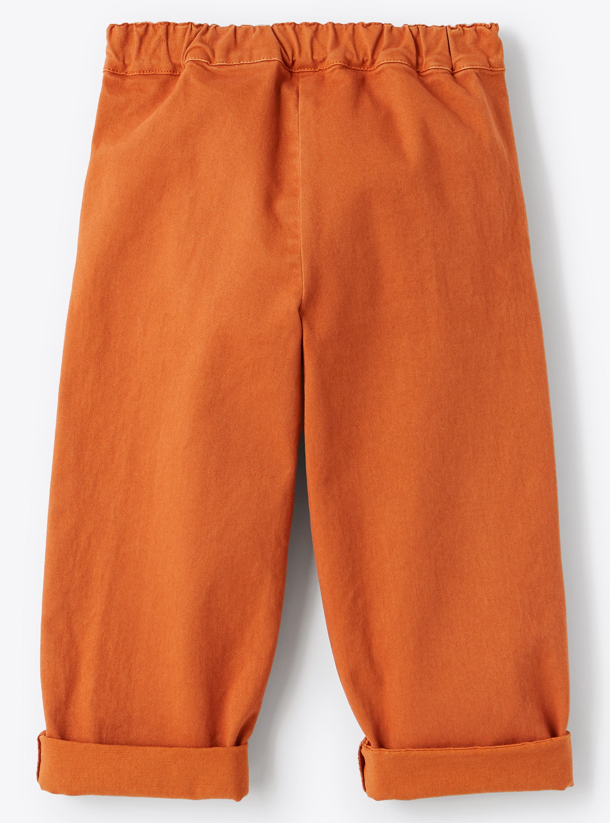 Orange gabardine baggy trousers - Orange | Il Gufo