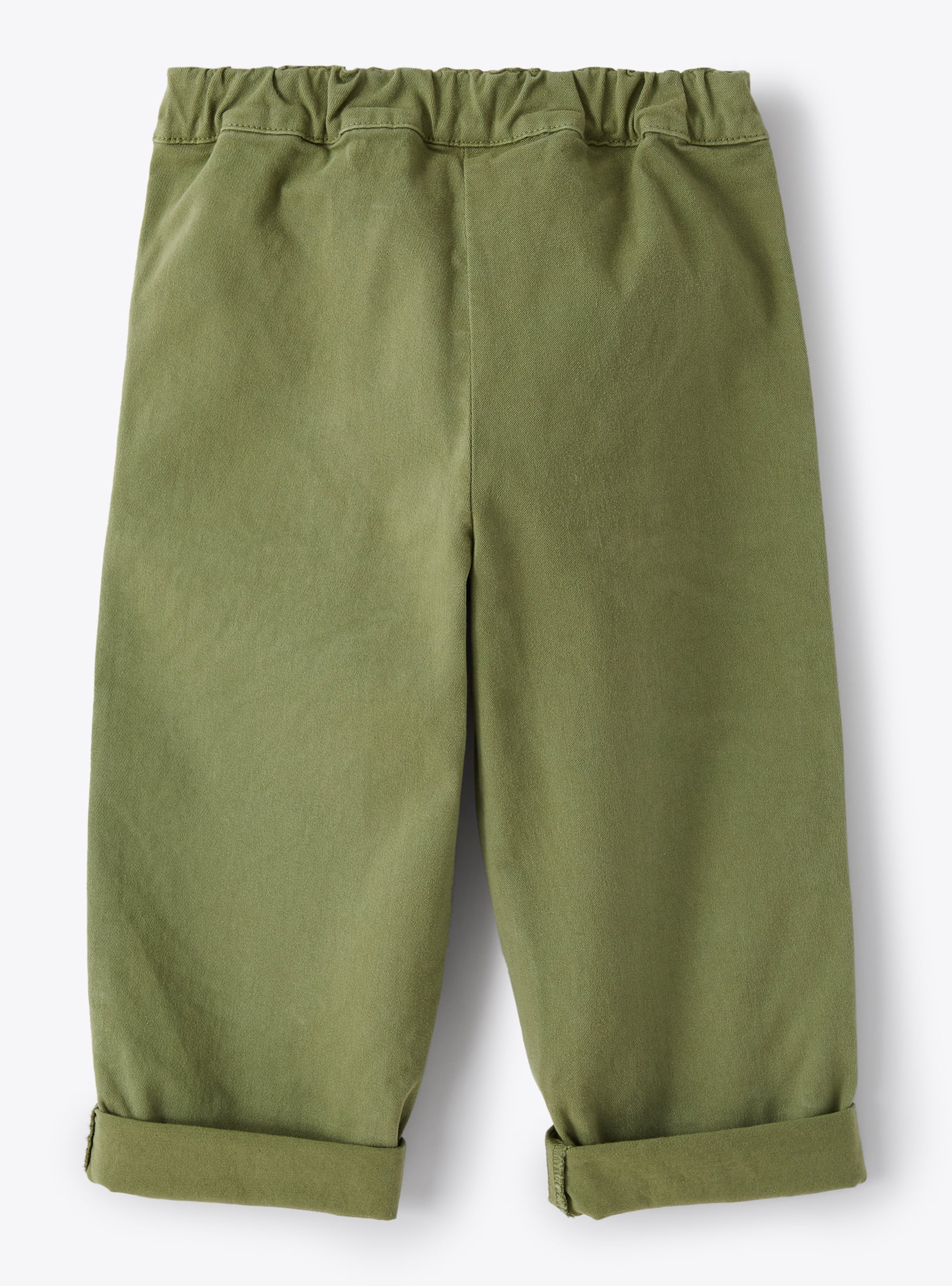 Pantaloni baggy in gabardine verde - Verde | Il Gufo