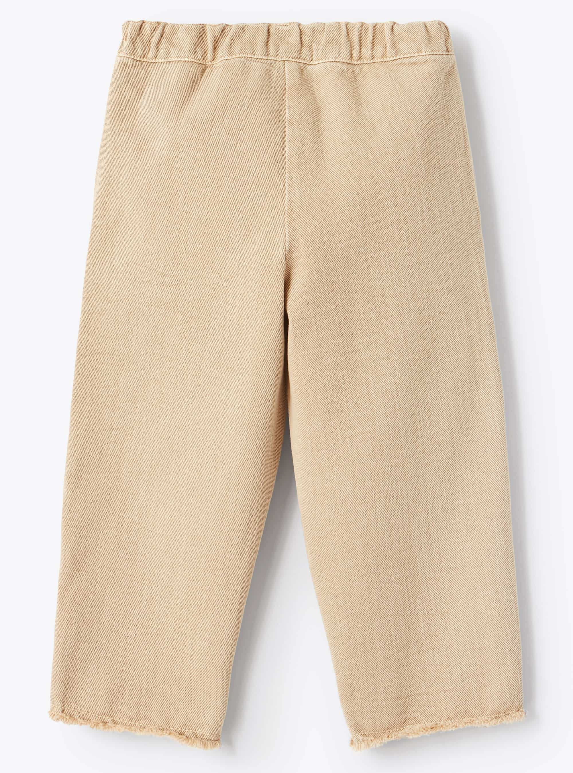 Pantaloni baggy in bull di cotone - Beige | Il Gufo