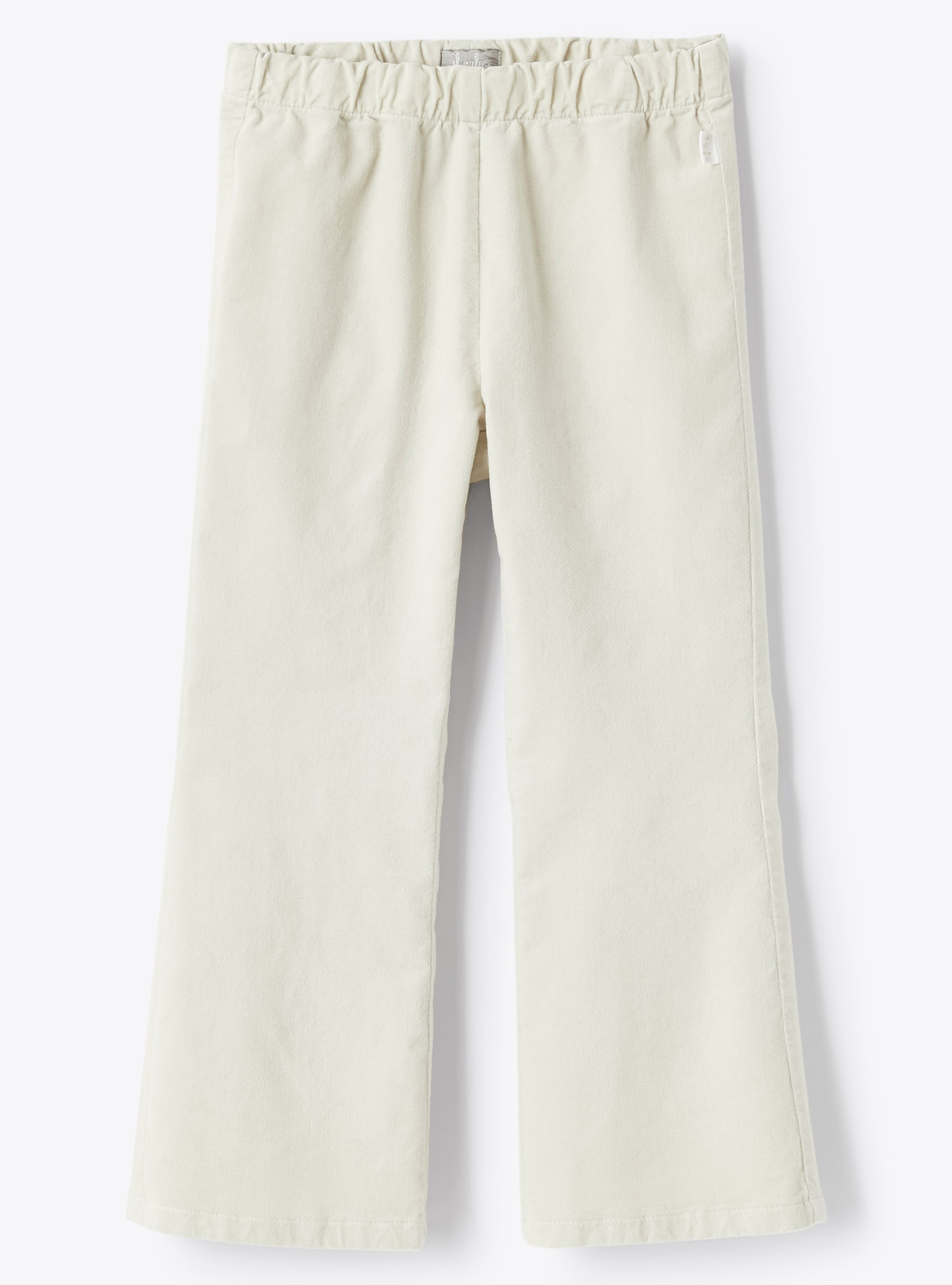 Cropped ice white velvet trousers - Trousers - Il Gufo