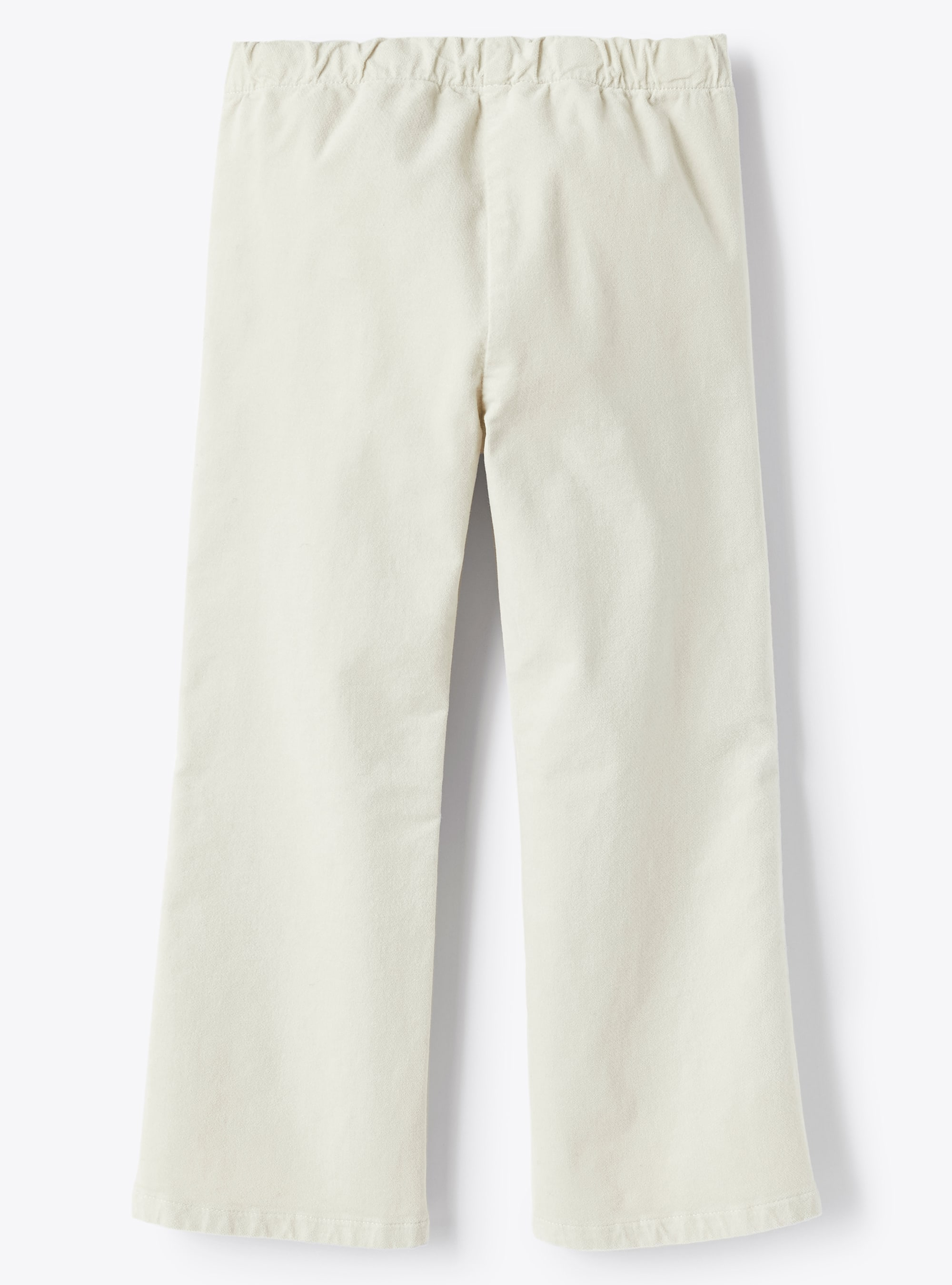 Cropped ice white velvet trousers - Grey | Il Gufo