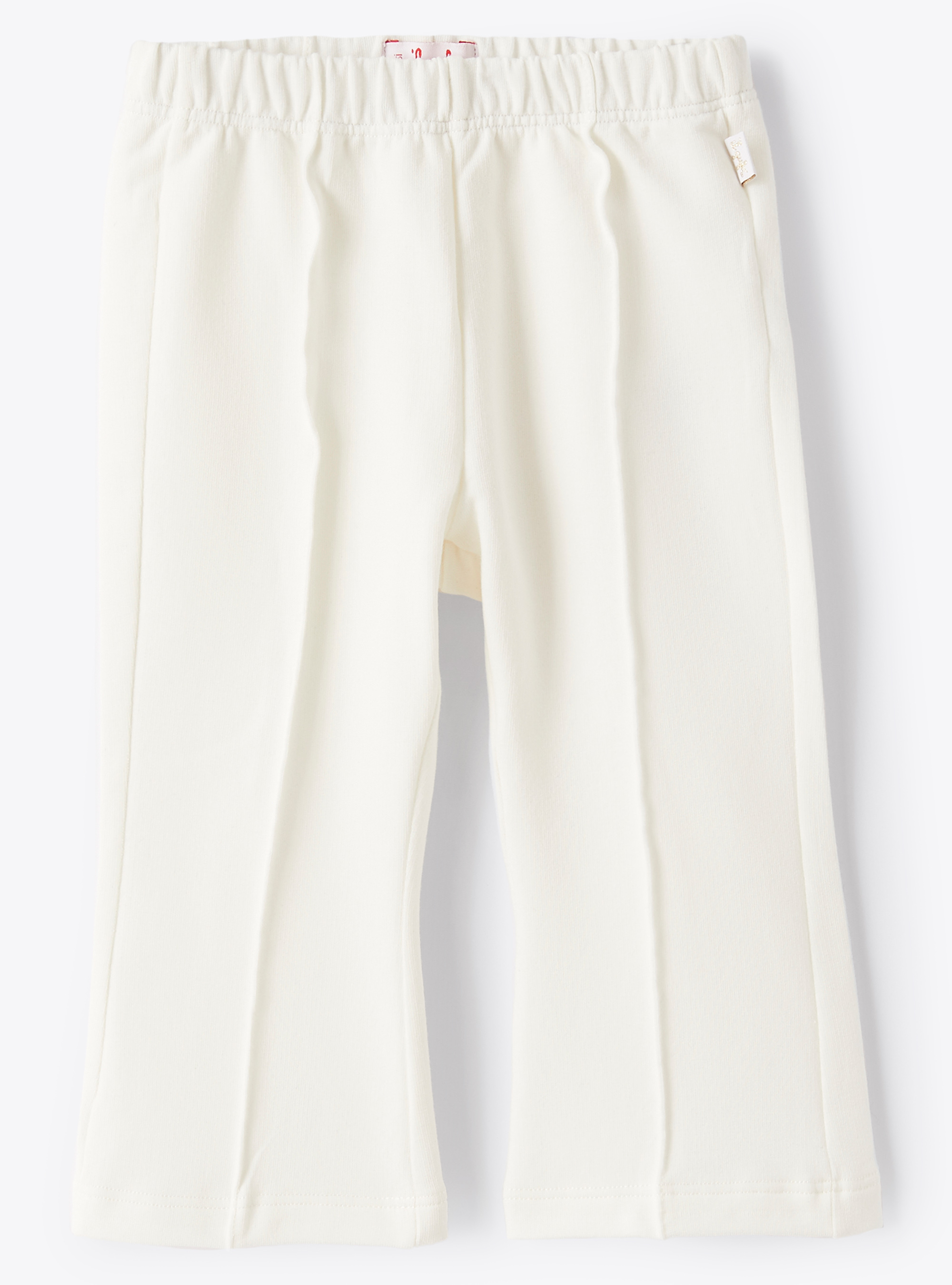 Cropped stretch fleece trousers - White | Il Gufo