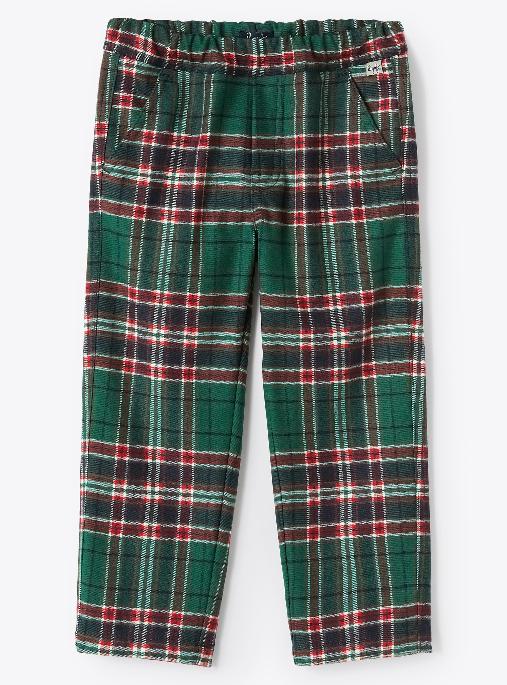 Regular fit tartan trousers - Green | Il Gufo