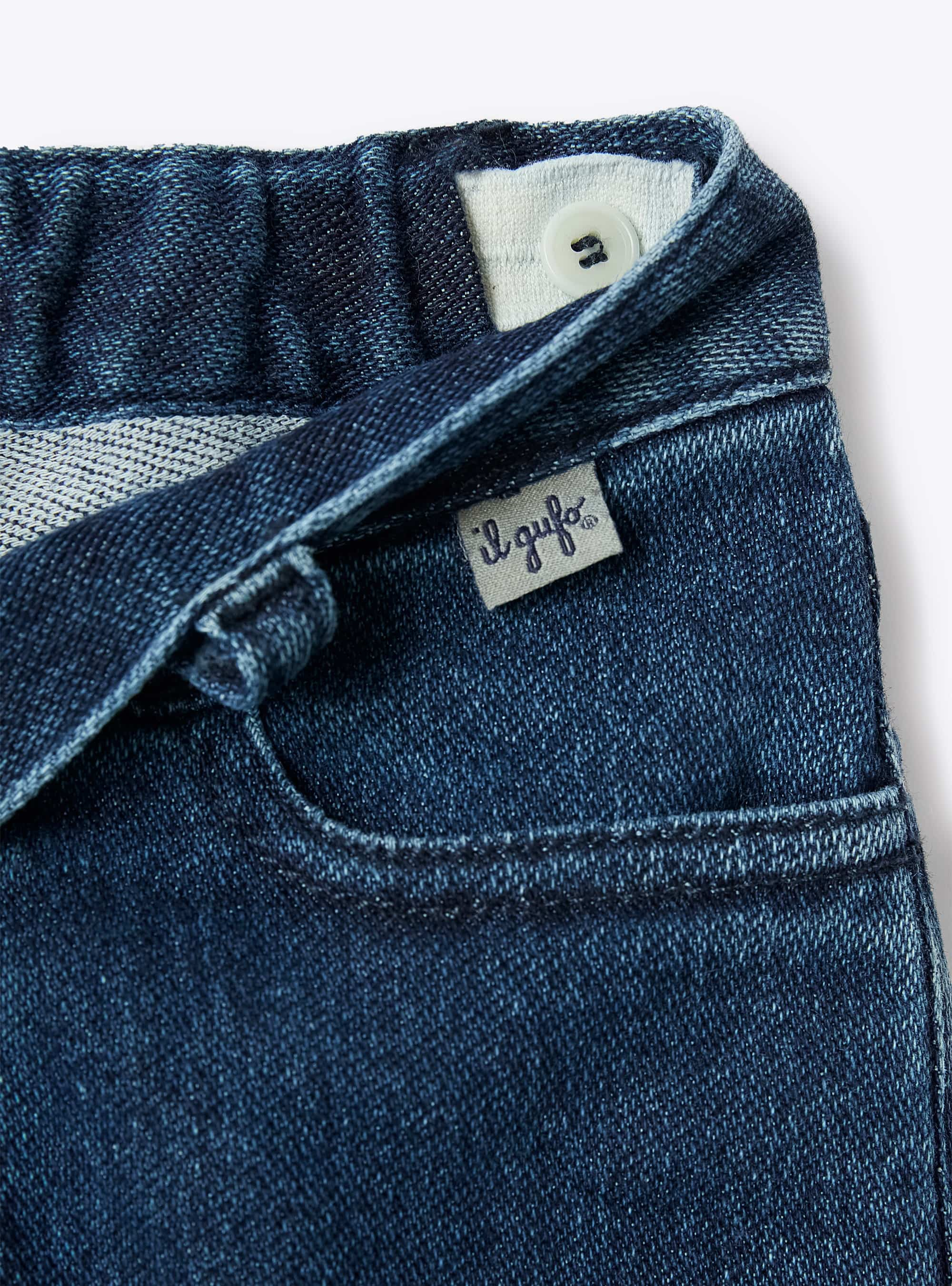 Regular fit 5-pocket jeans in dark blue denim - Blue | Il Gufo