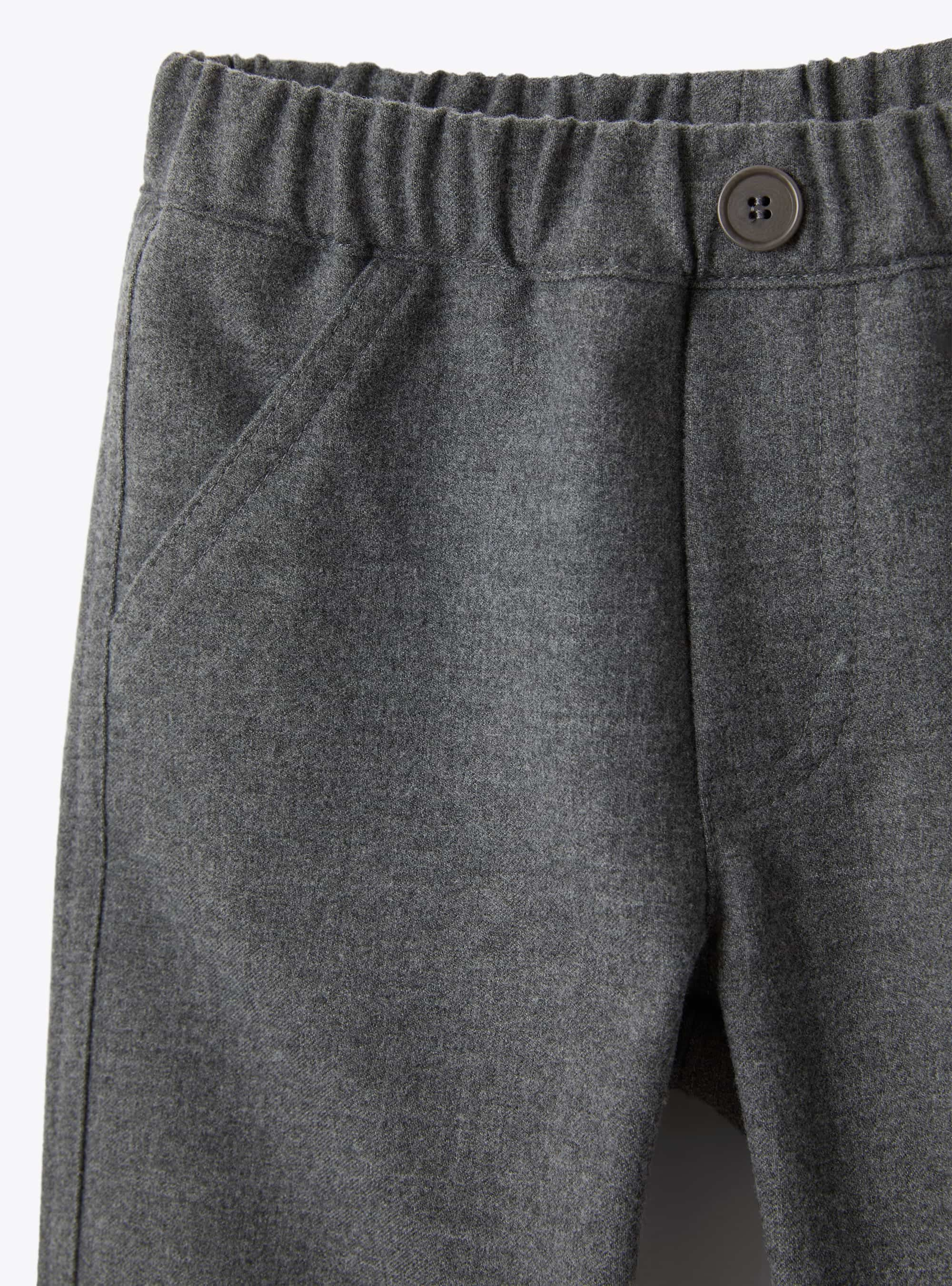 Pantaloni da neonato in tecnowool - Grigio | Il Gufo
