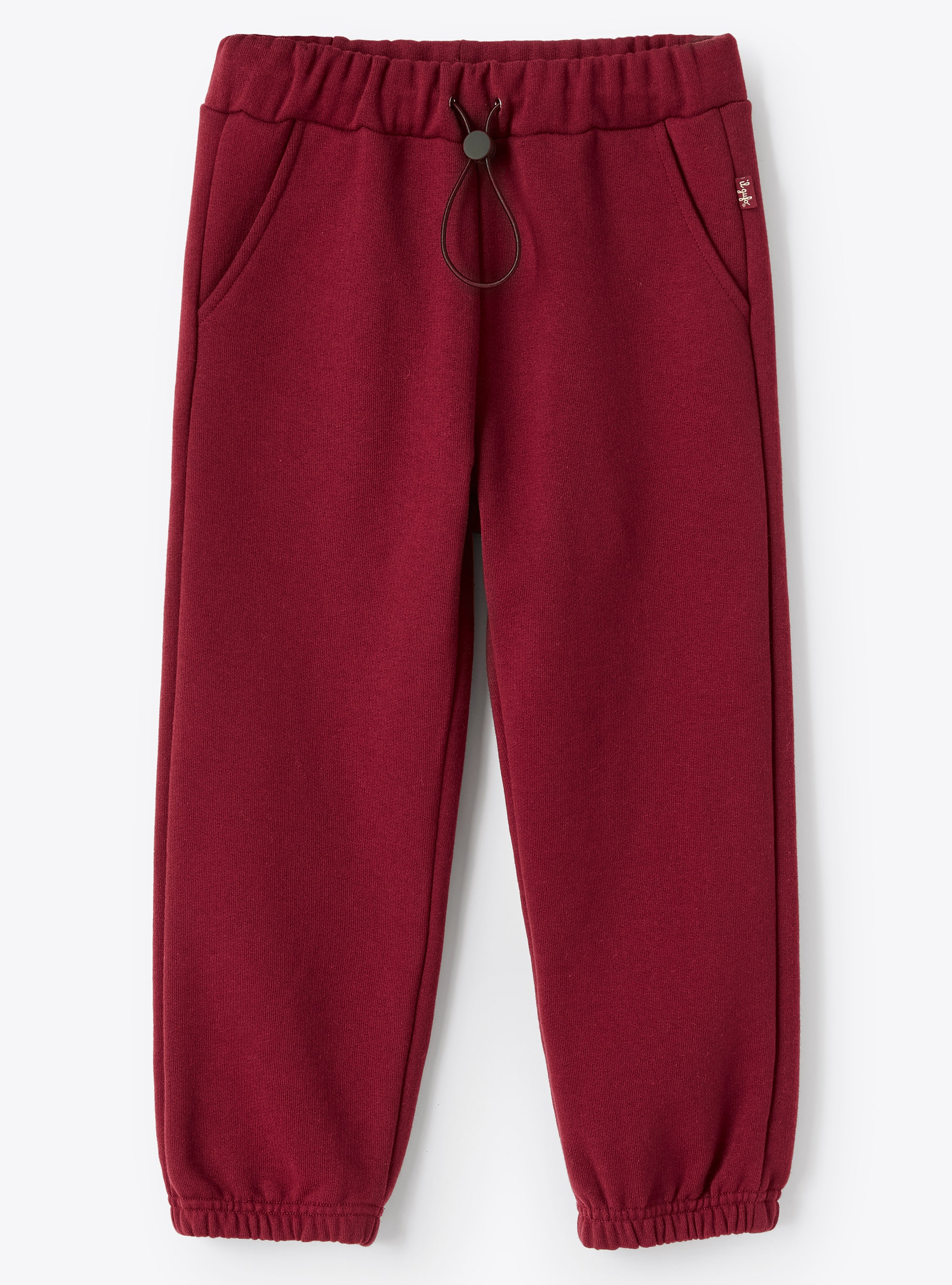 Burgundy brushed fleece joggers - Trousers - Il Gufo