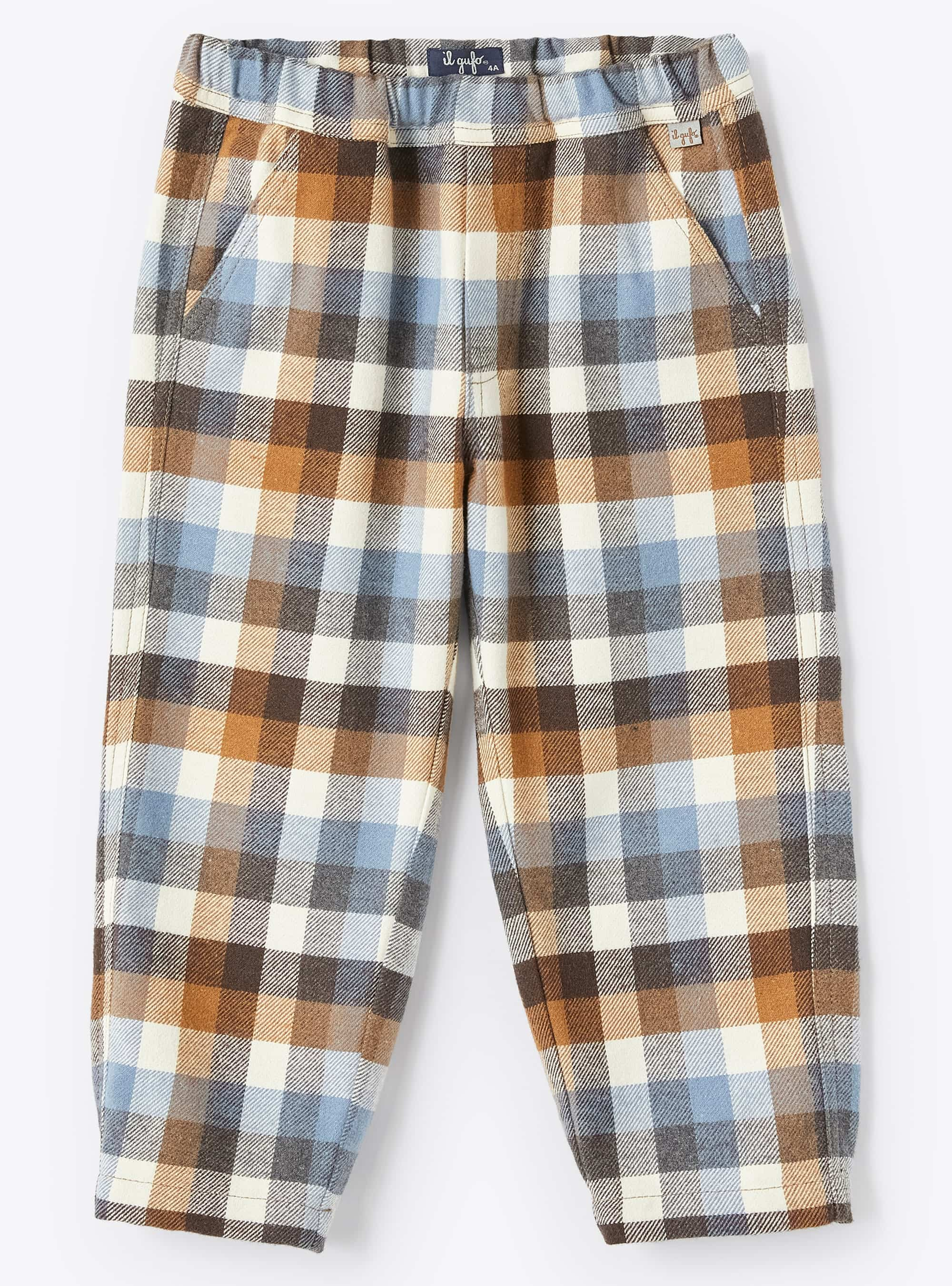 Carrot fit check cotton trousers - Trousers - Il Gufo
