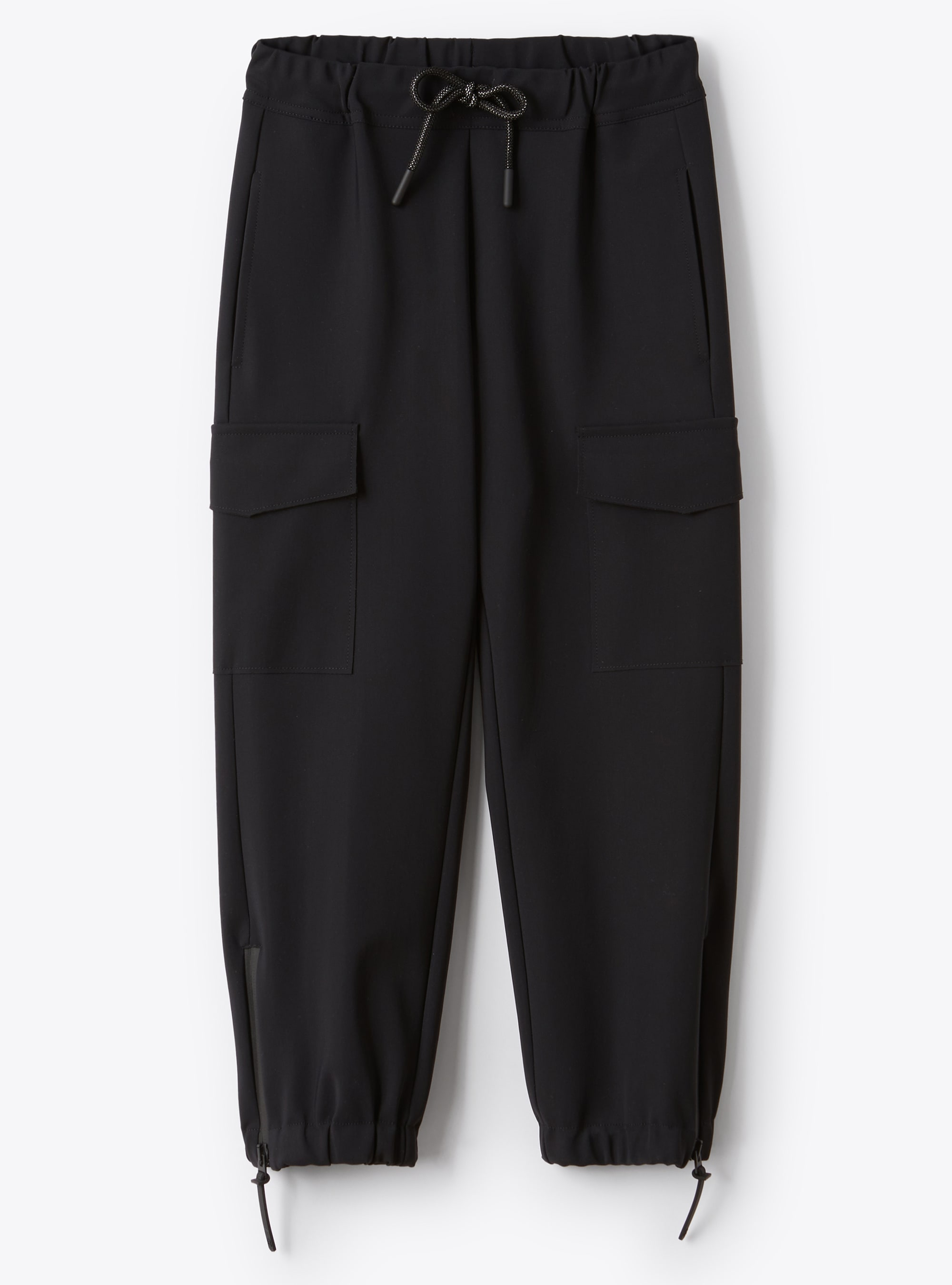 Black Sensitive® Fabrics cargo trousers - Trousers - Il Gufo