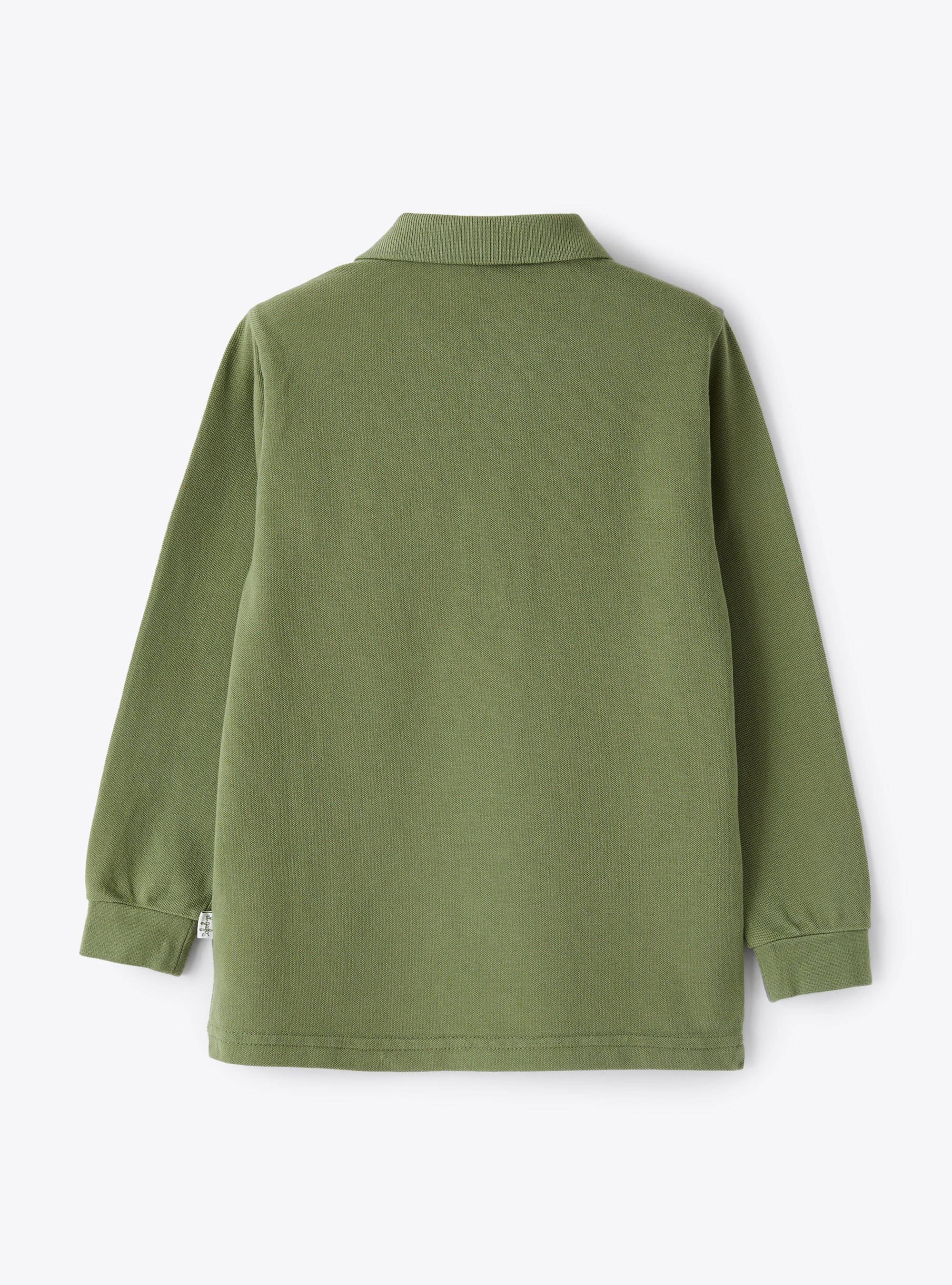 Green cotton pique polo shirt - Green | Il Gufo