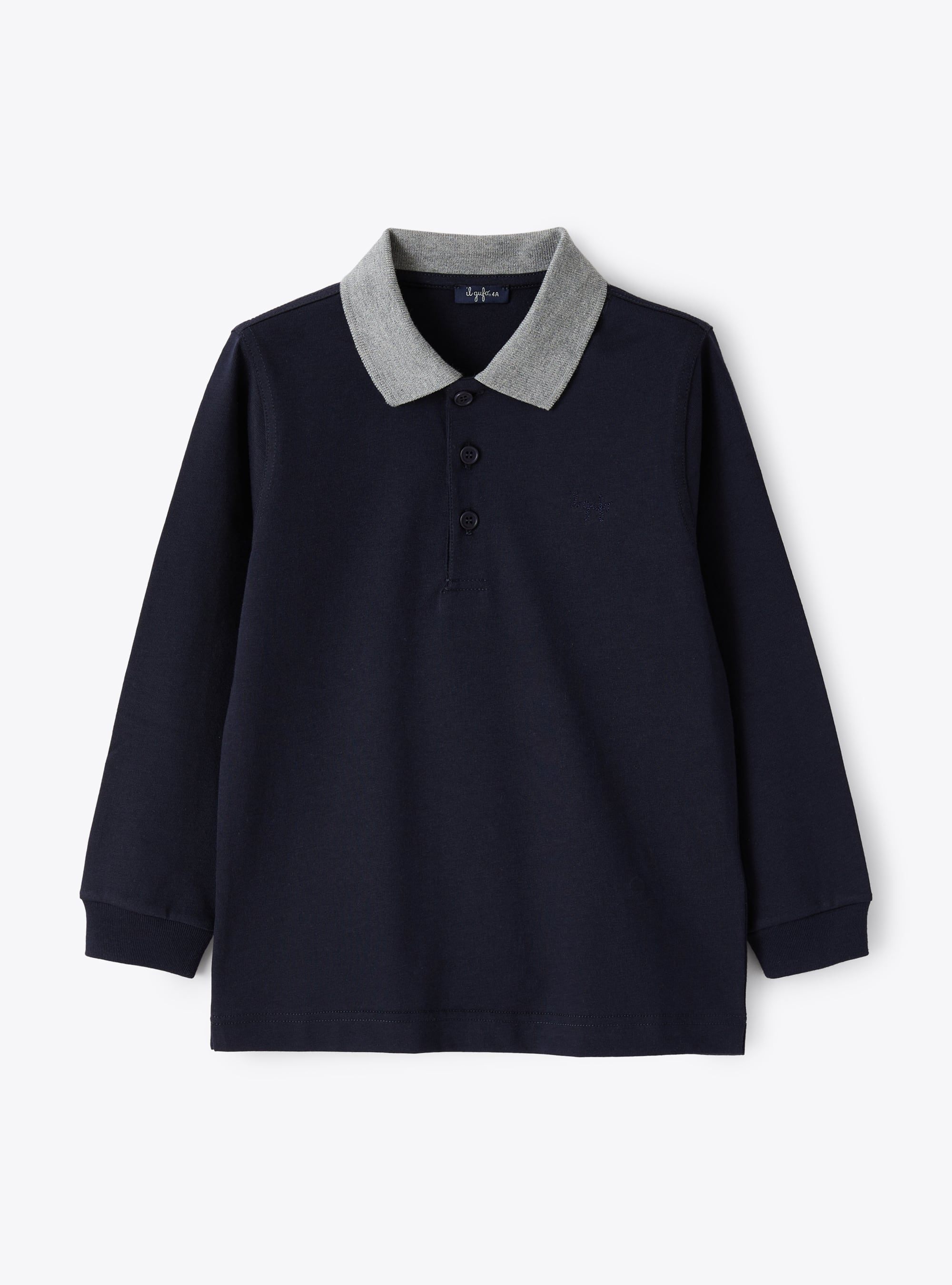 Classic polo shirt with contrast collar - T-shirts - Il Gufo