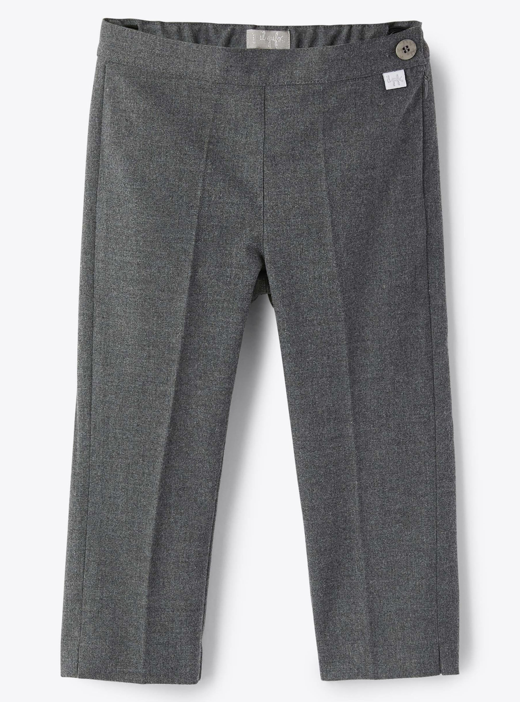 Pantalon capri en tecnowool gris - Pantalons - Il Gufo