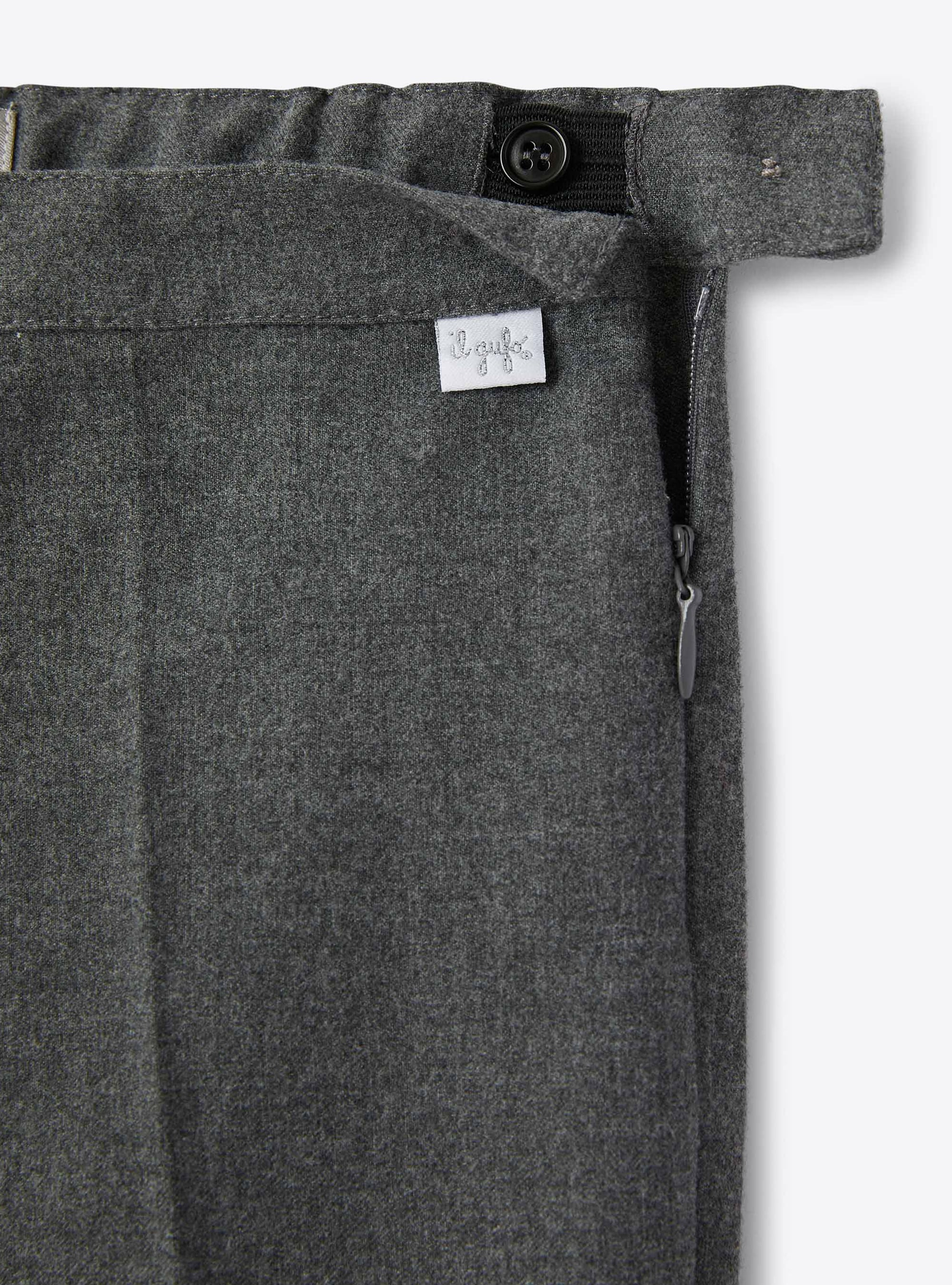 Grey technowool capri trousers - Grey | Il Gufo