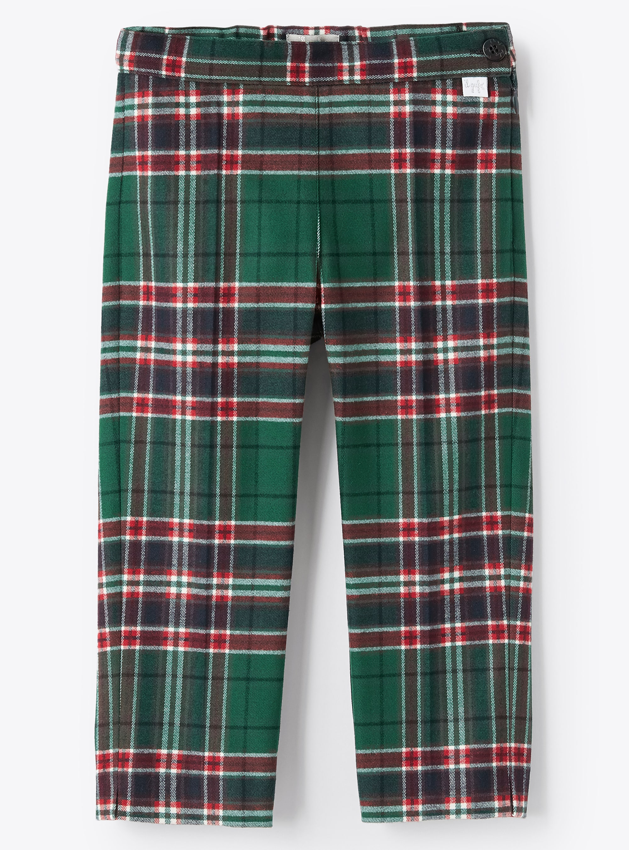 Pantaloni capri in tecnwool tartan - Verde | Il Gufo