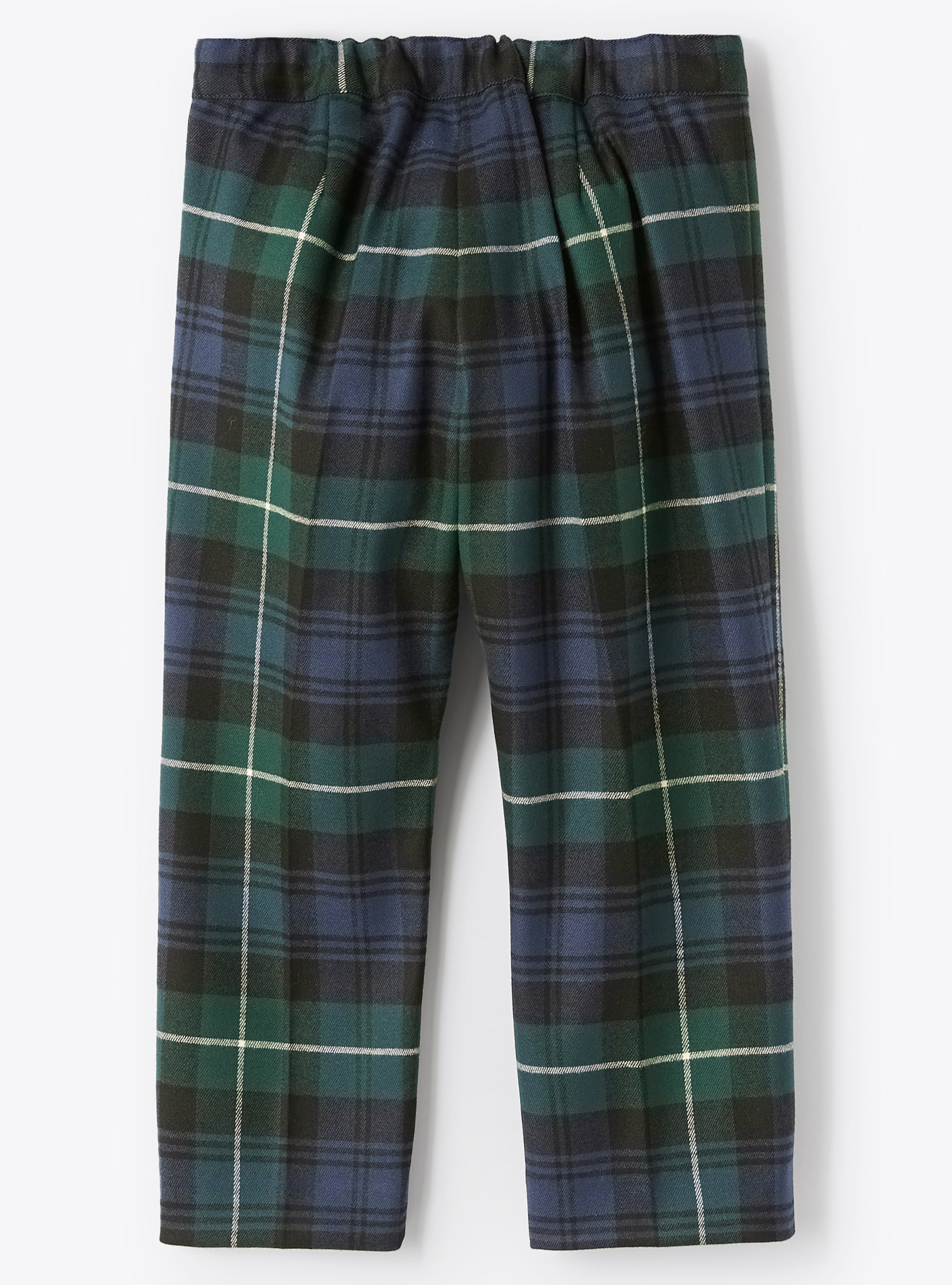 Pantalon capri en tecnowool à motif écossais - Bleu | Il Gufo