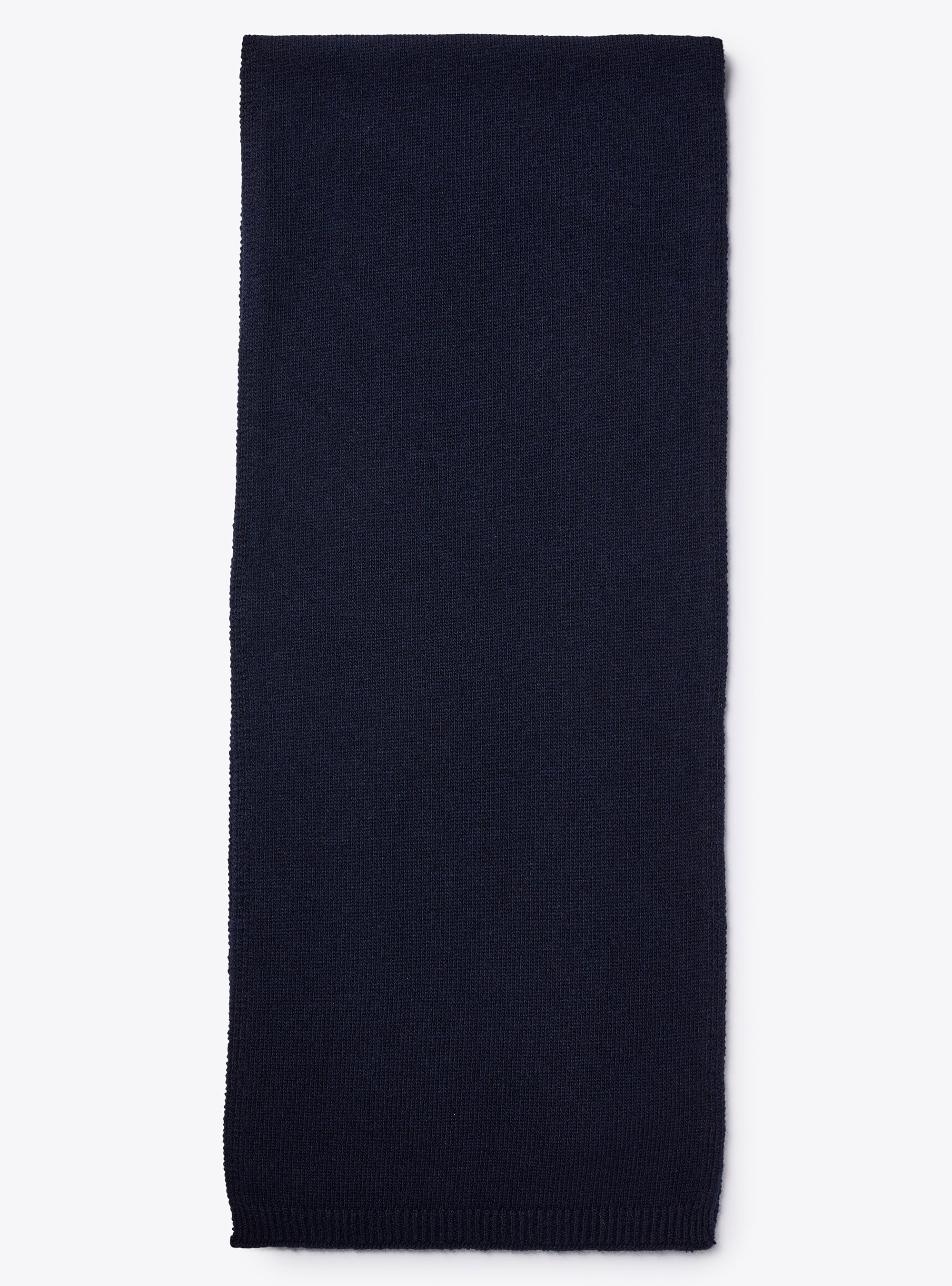 Navy merino wool scarf - Blue | Il Gufo
