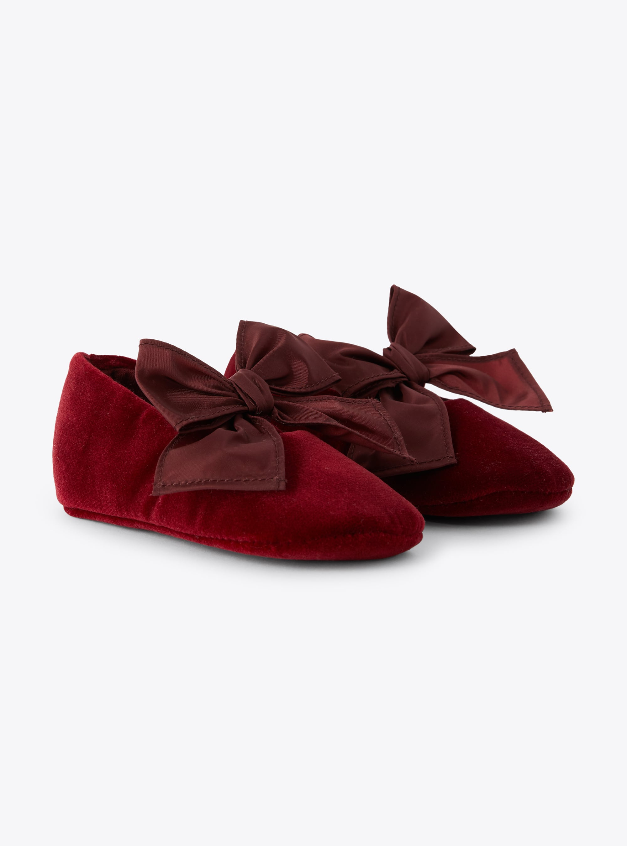 Baby girls' burgundy velvet shoes - Shoes - Il Gufo