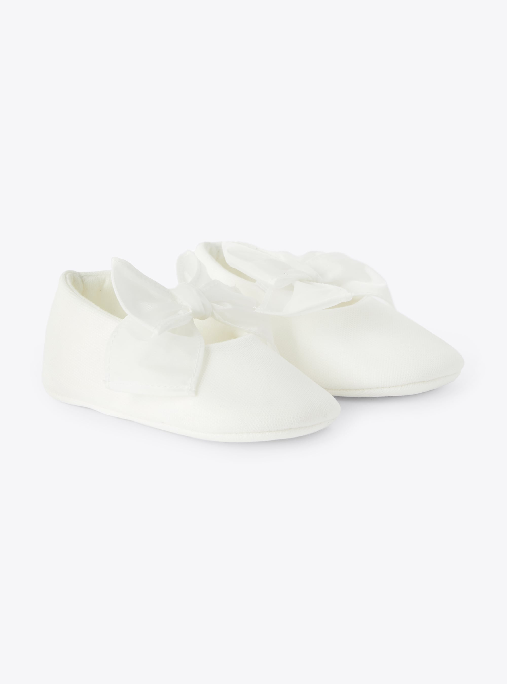 Milk white tulle baby shoes - Shoes - Il Gufo