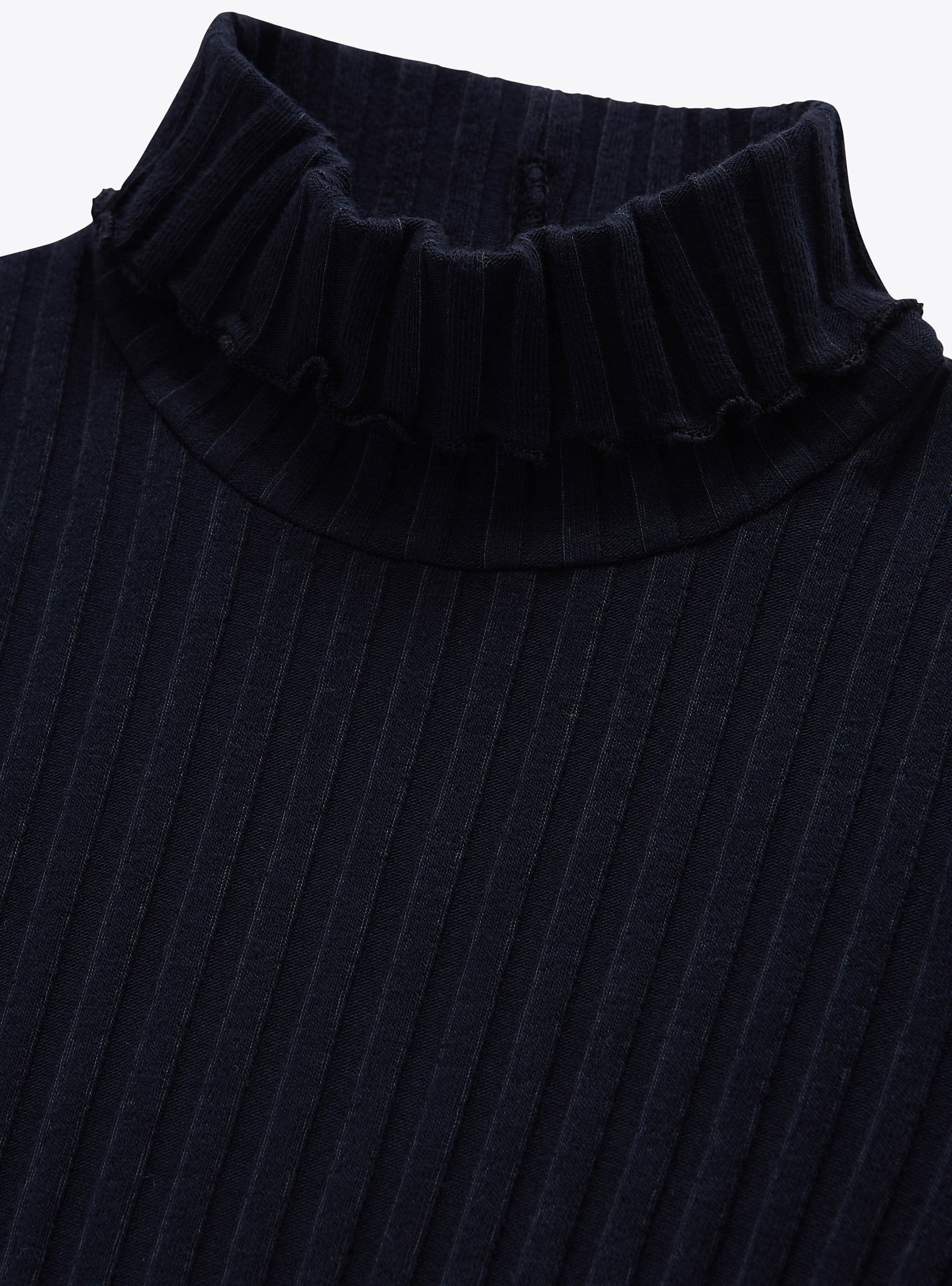 Rollkragenshirt aus dunkelblauem Jersey gerippt - Blau | Il Gufo