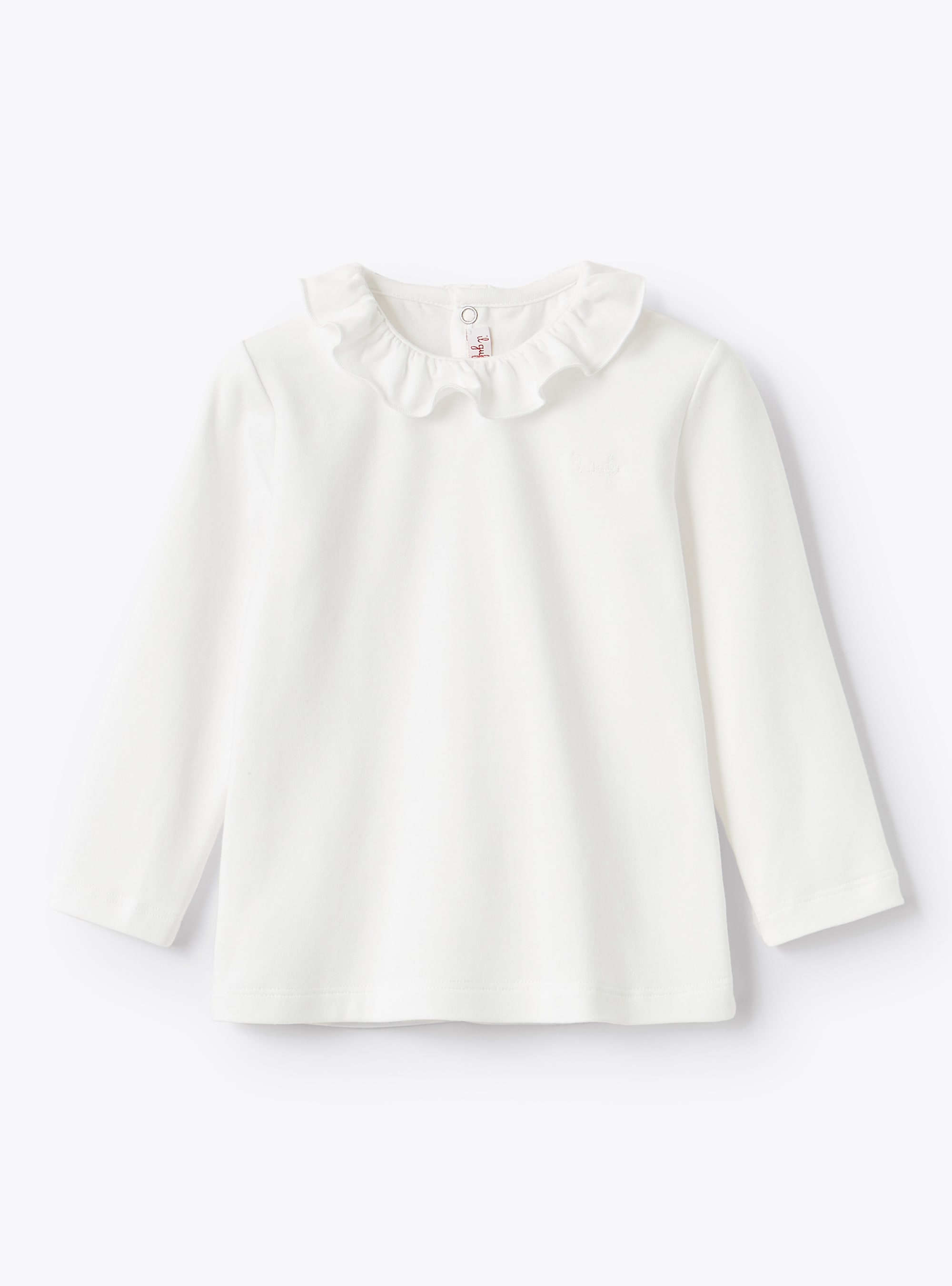 Ruffle collar T-shirt - White | Il Gufo