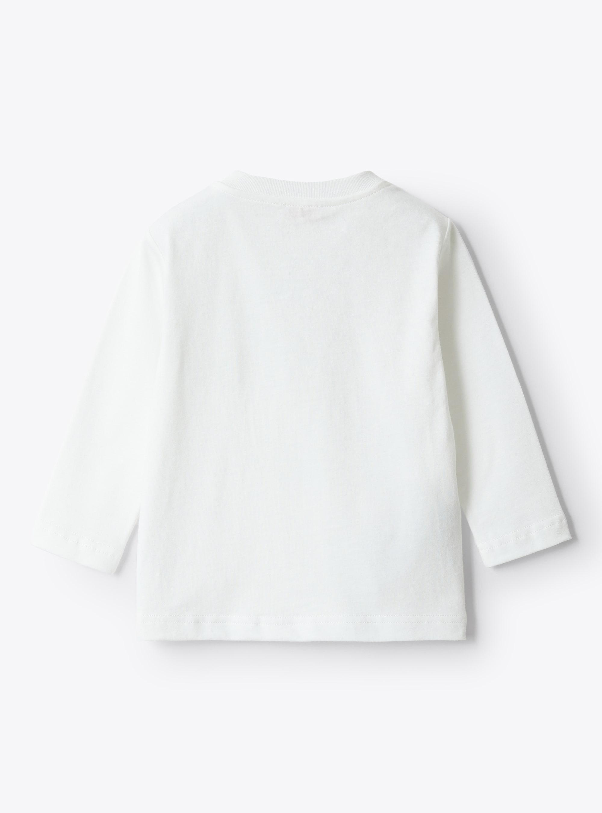 T-Shirt aus weißem Jersey mit Walross - Weiss | Il Gufo