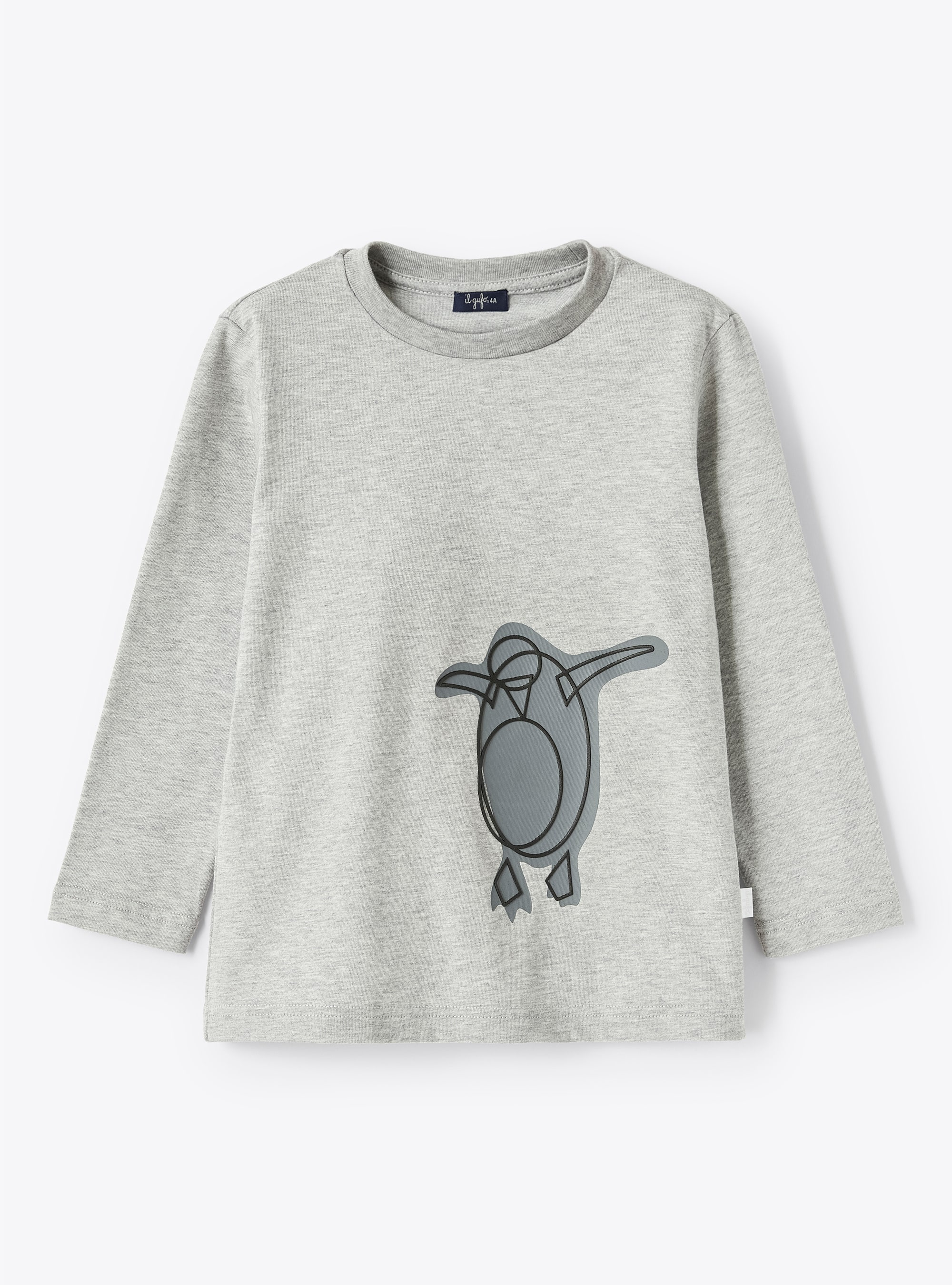 T-Shirt mit Pinguin-Aufdruck und Stickerei - T-shirts - Il Gufo