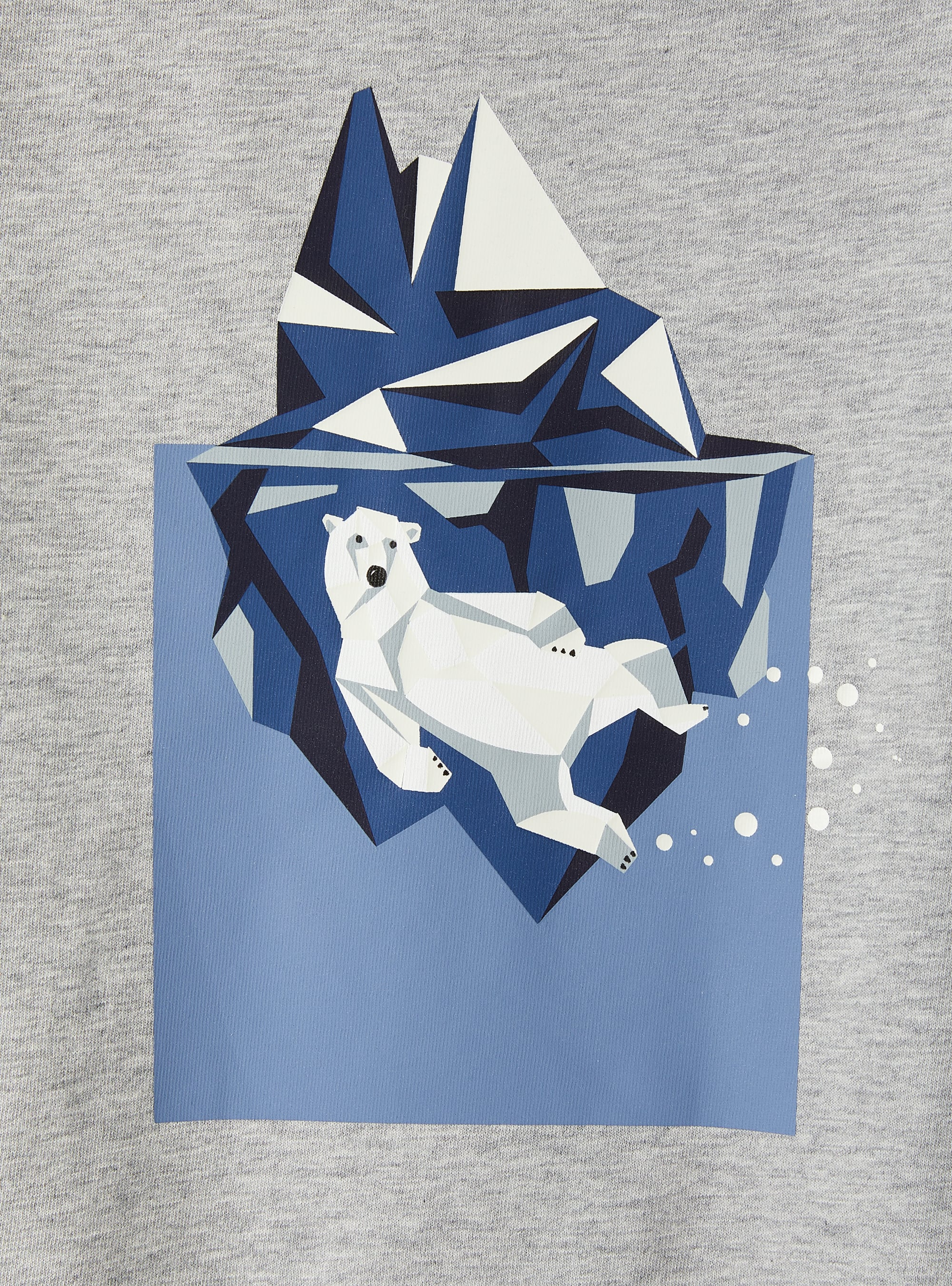 Geometric polar bear T-shirt - Grey | Il Gufo
