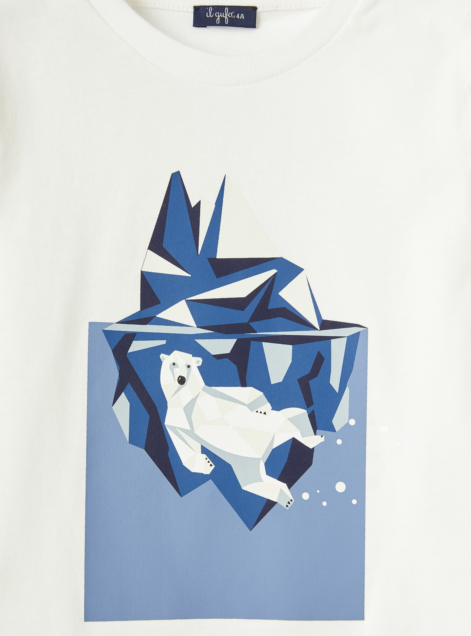Geometric polar bear T-shirt - White | Il Gufo