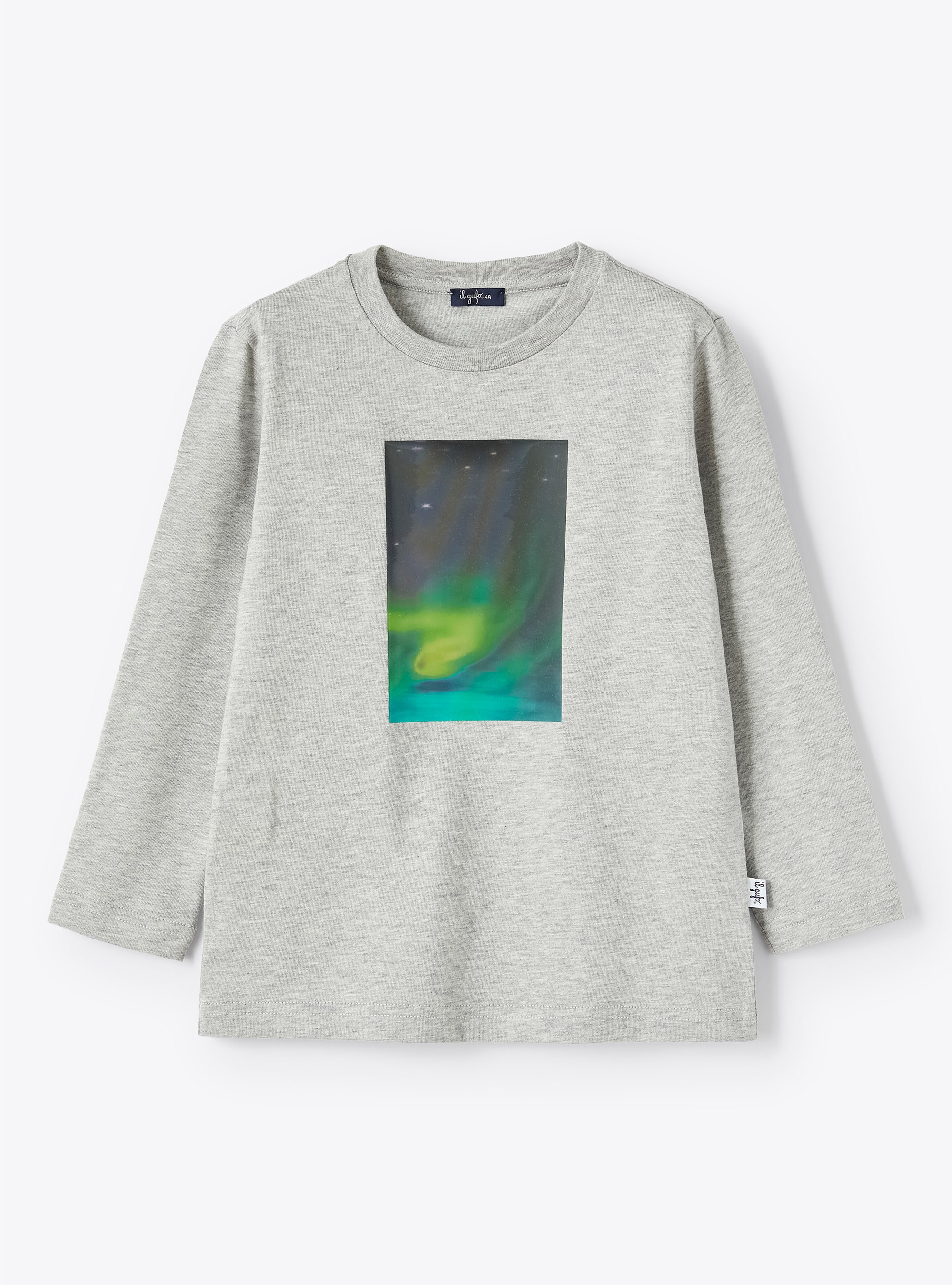 Graues Jerseyshirt mit Hologramm - T-shirts - Il Gufo