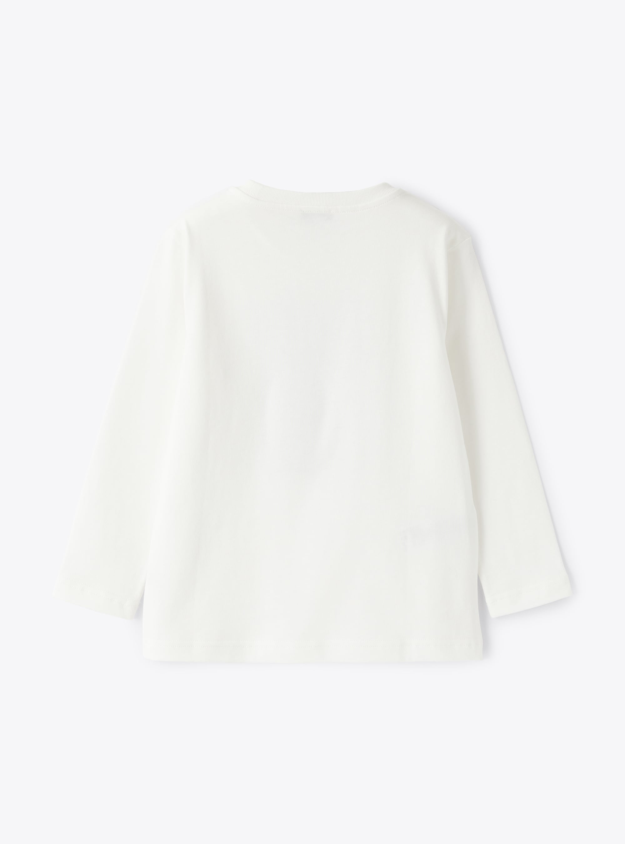 Maglia in jersey bianco con ologramma - Bianco | Il Gufo
