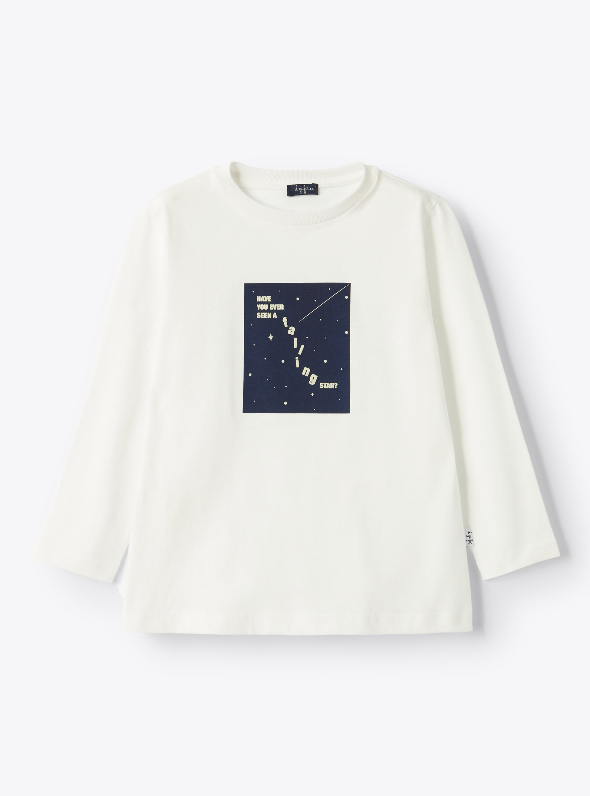 T-shirt blanc avec imprimé ciel étoilé - T-shirts - Il Gufo