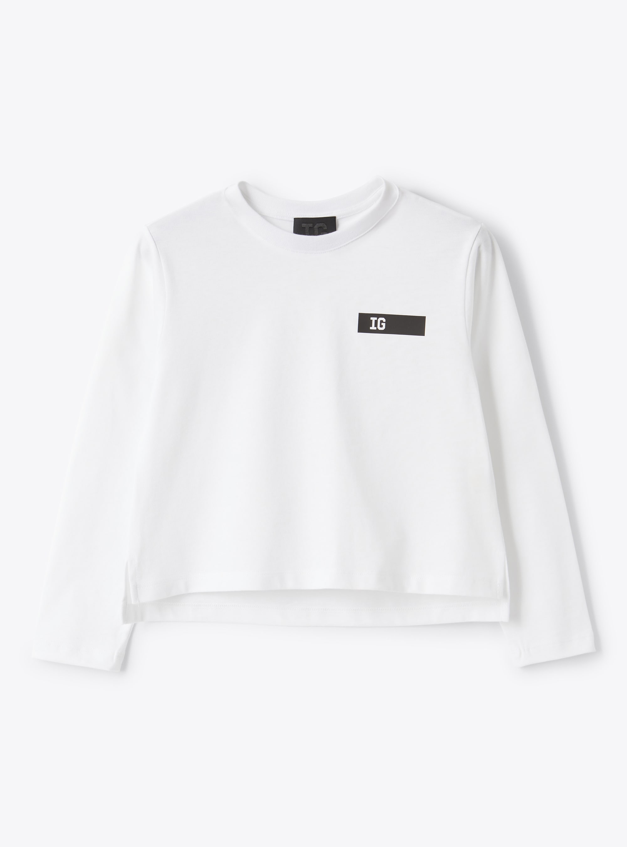 Kastiges T-Shirt mit getaptem Logo - Grau | Il Gufo