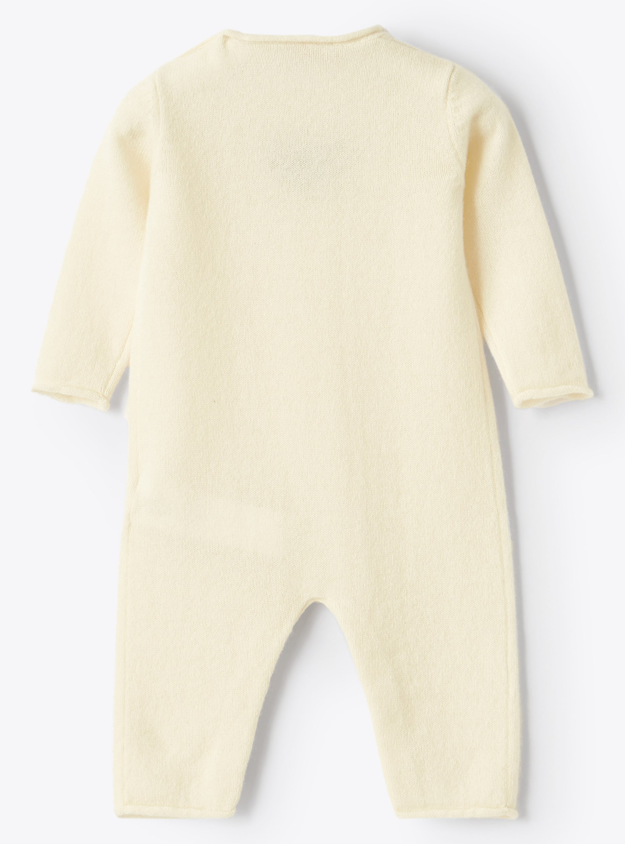 Teddy bear face cashmere playsuit - White | Il Gufo