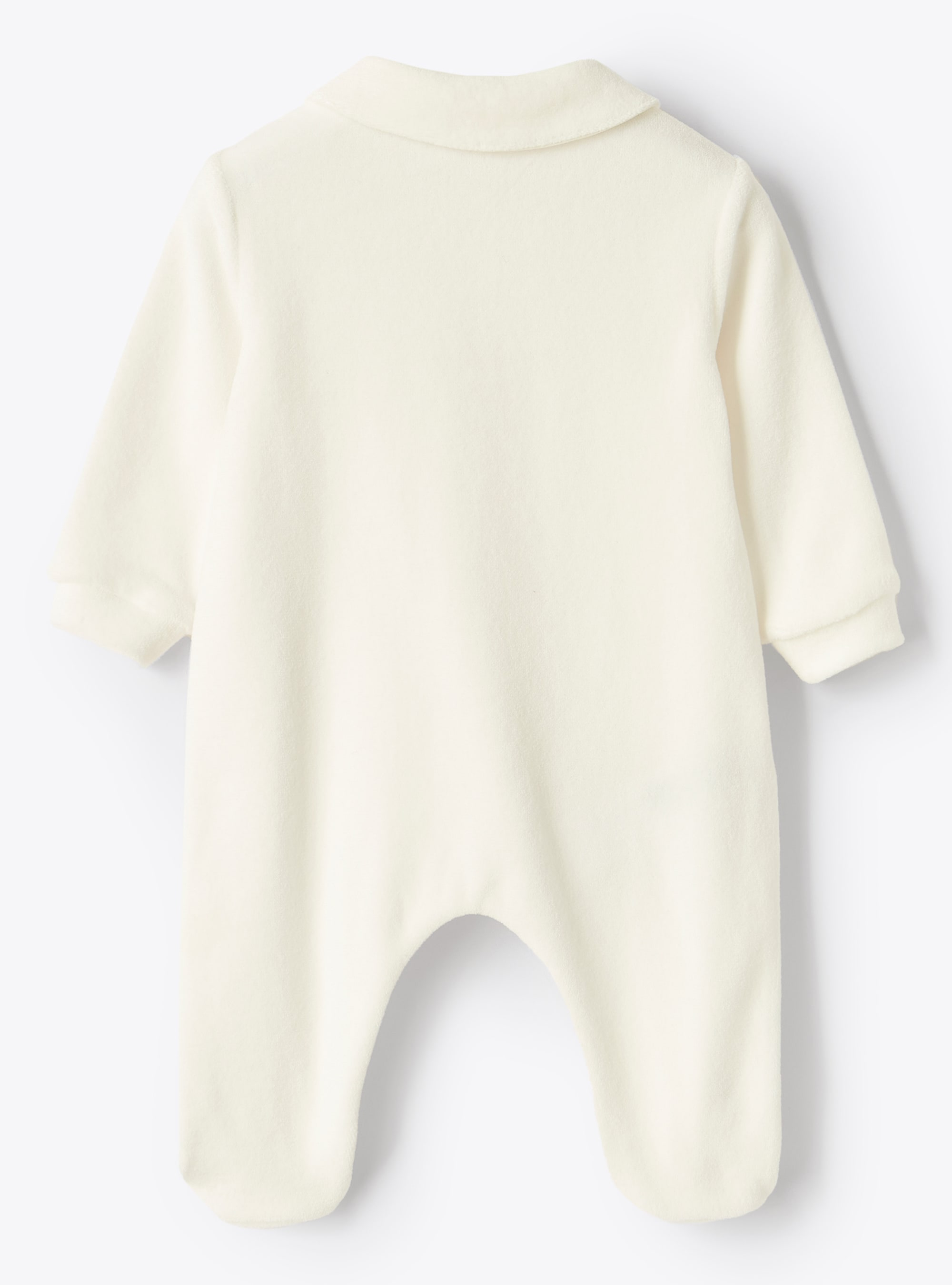 Chenille babysuit with sheep - White | Il Gufo