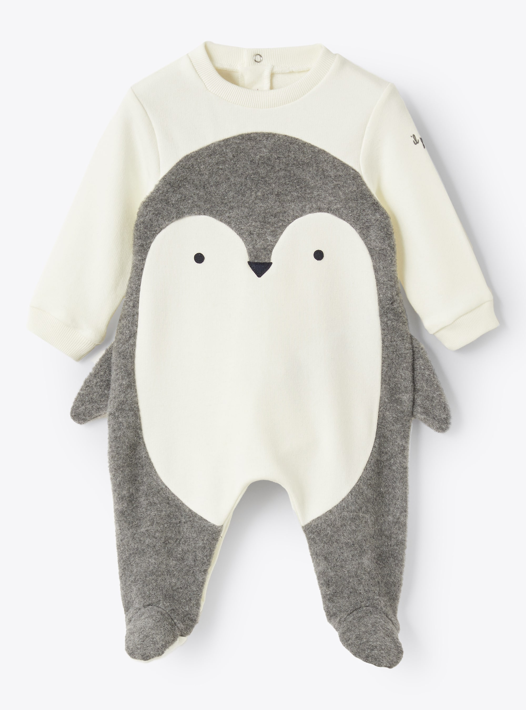 White babysuit with penguin - Babygrows - Il Gufo
