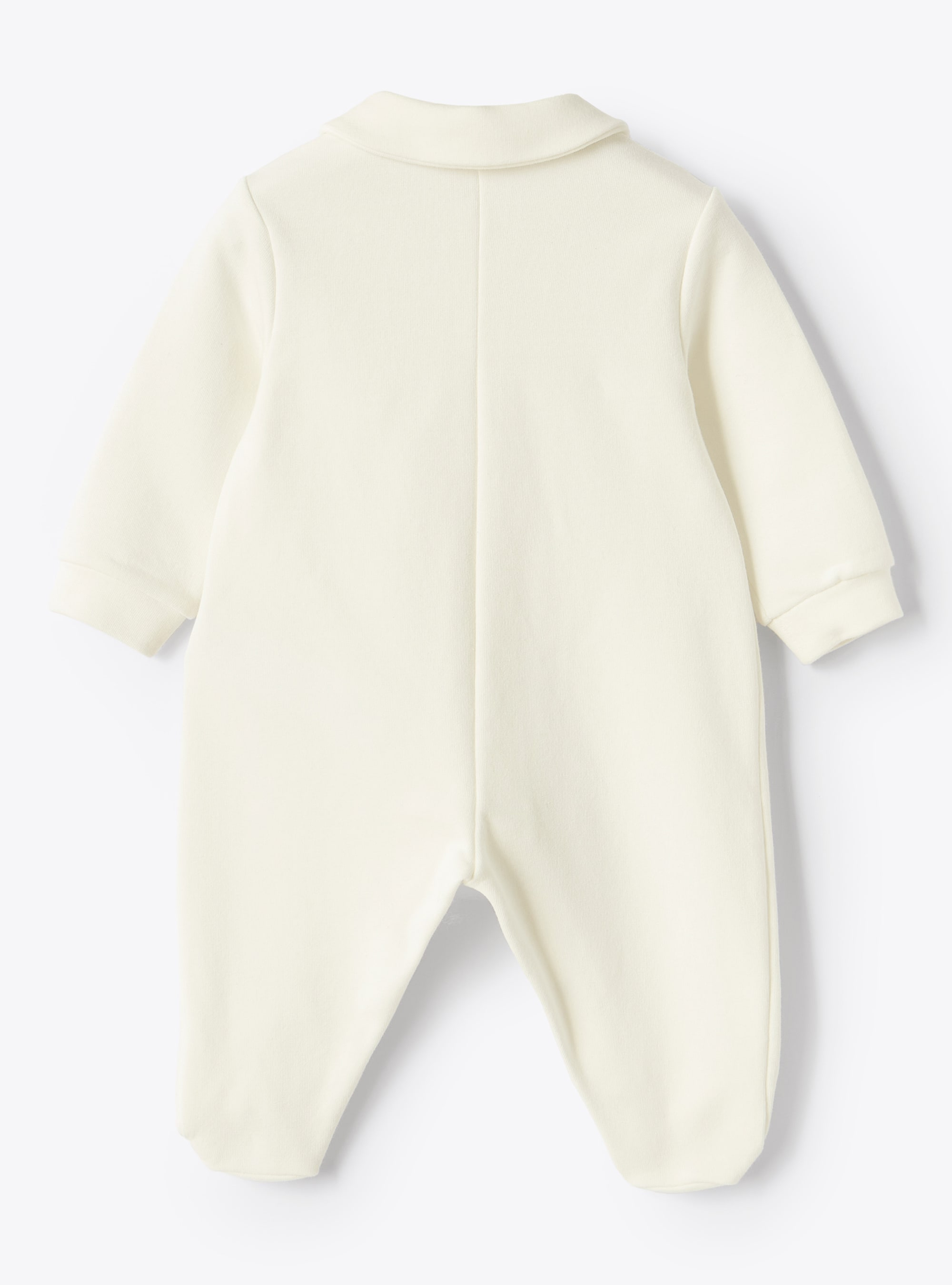 Pockets and stars babysuit - White | Il Gufo