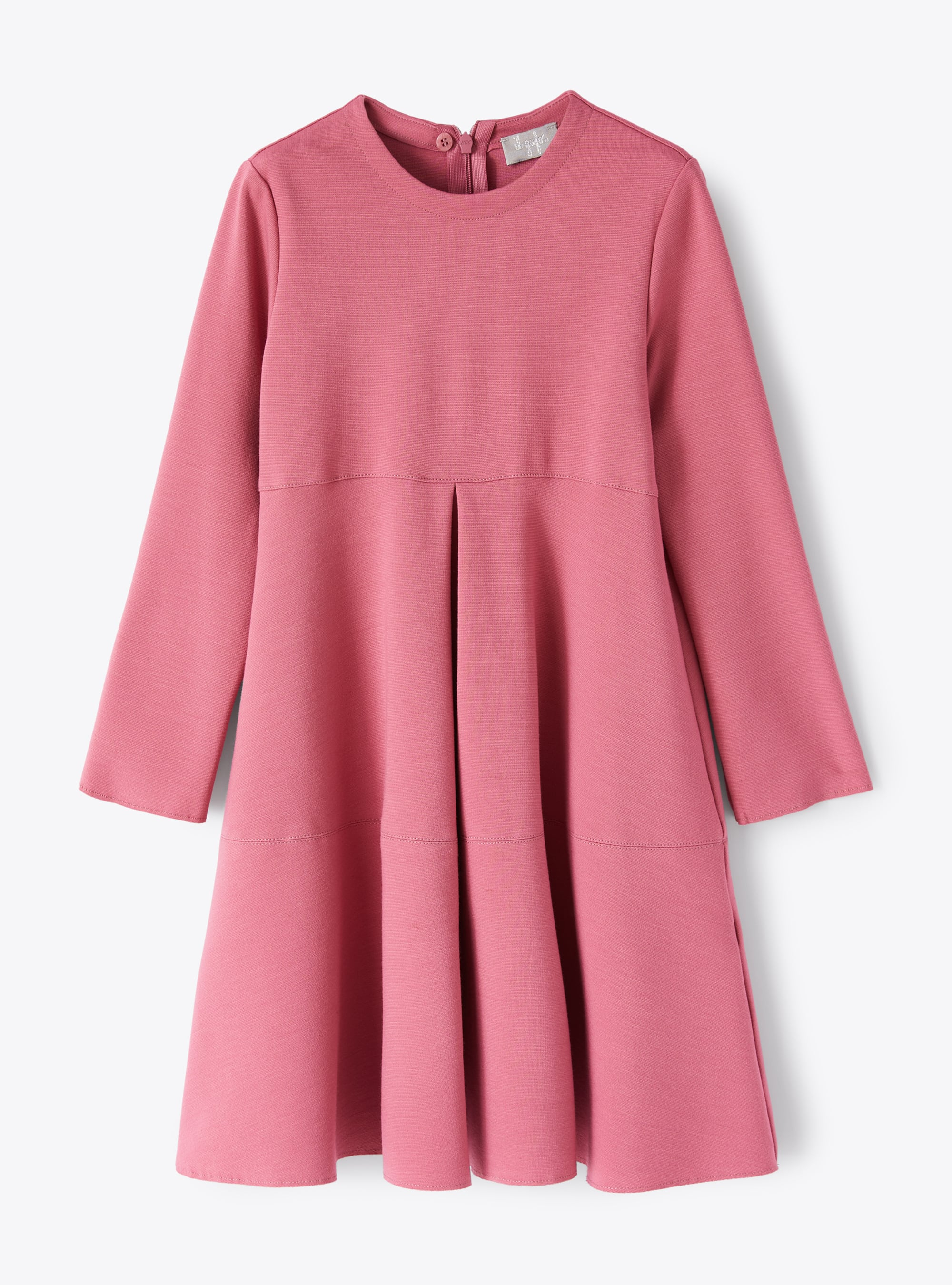 Pinkfarbenes Kleid mit Kellerfalte - Rot | Il Gufo