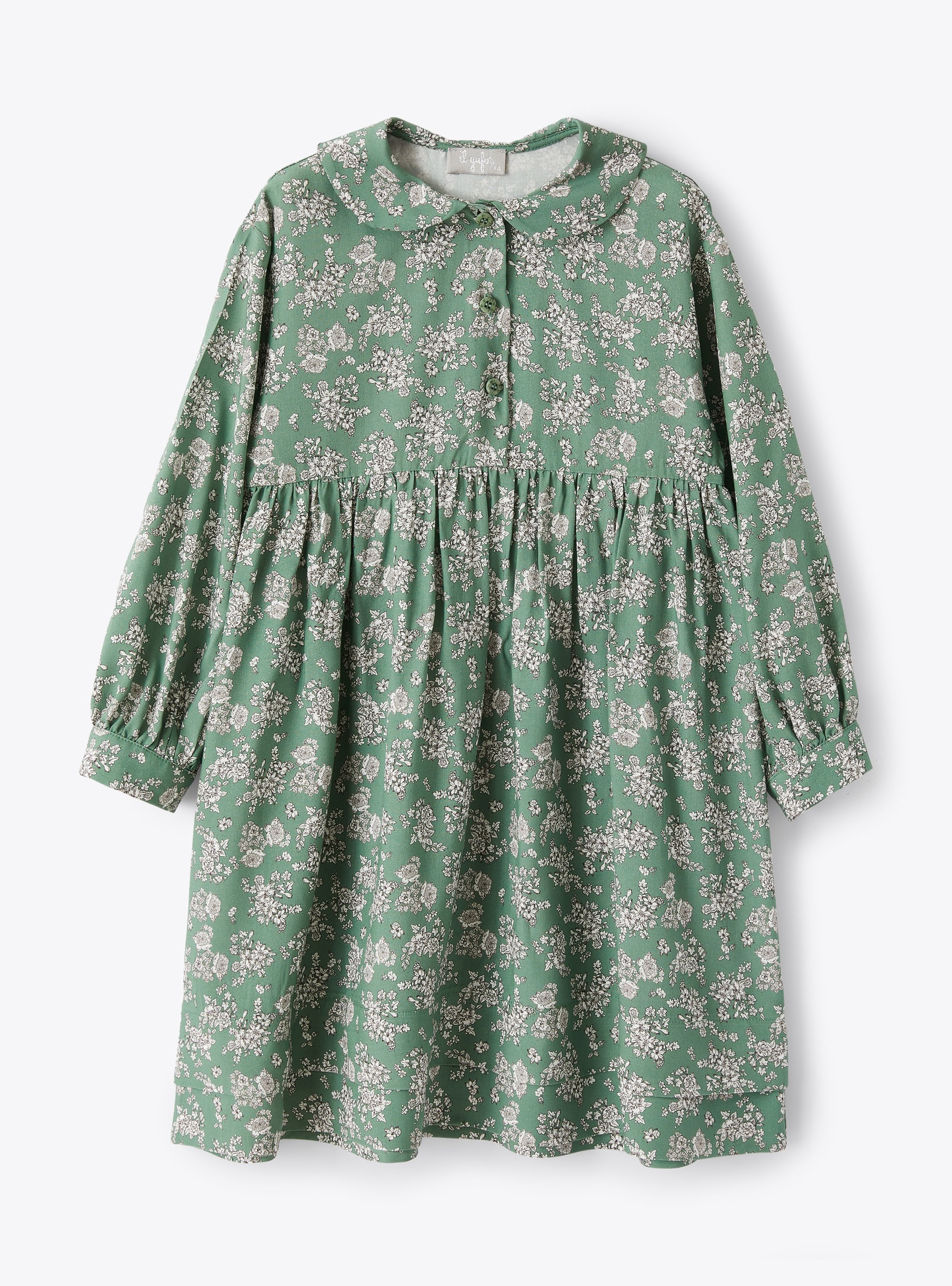 Floral print green dress - Dresses - Il Gufo